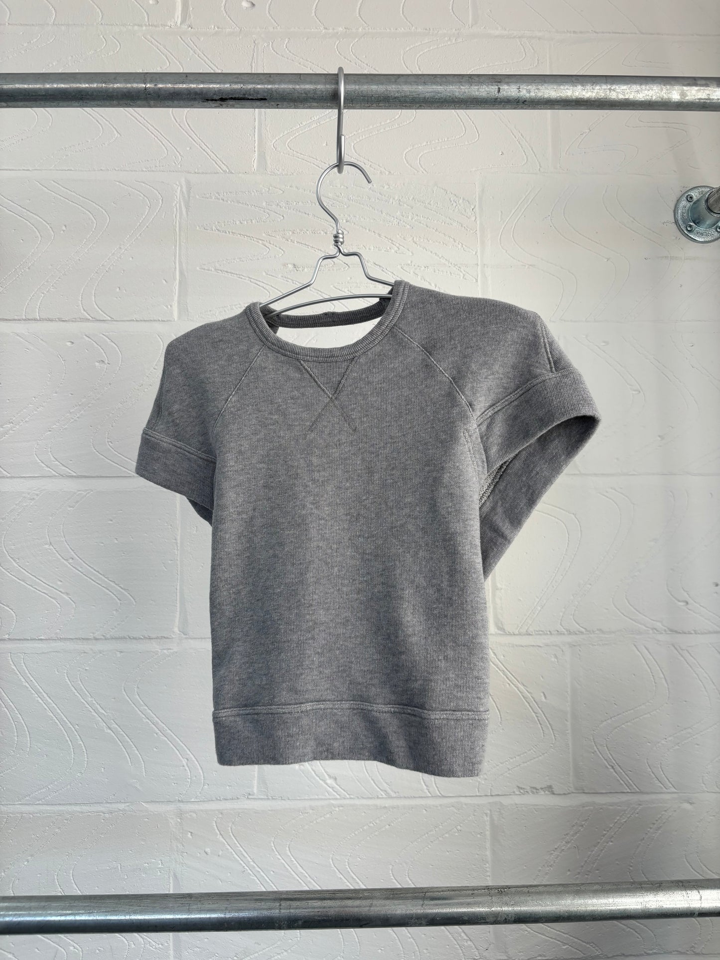 SWEAT JERSEY TOP WITH WRAP OPEN BACK