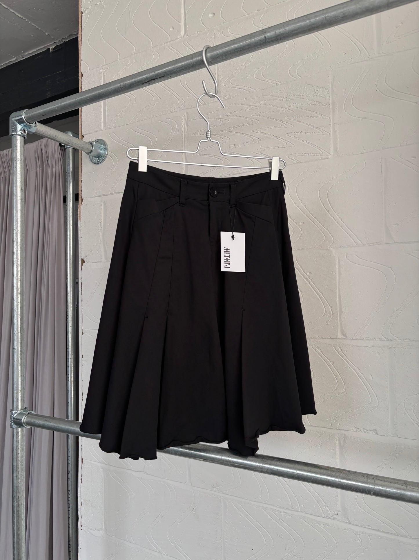 MARITHE FRANCOIS GIRBAUD A-LINE DECONSTRUCTED SKIRT