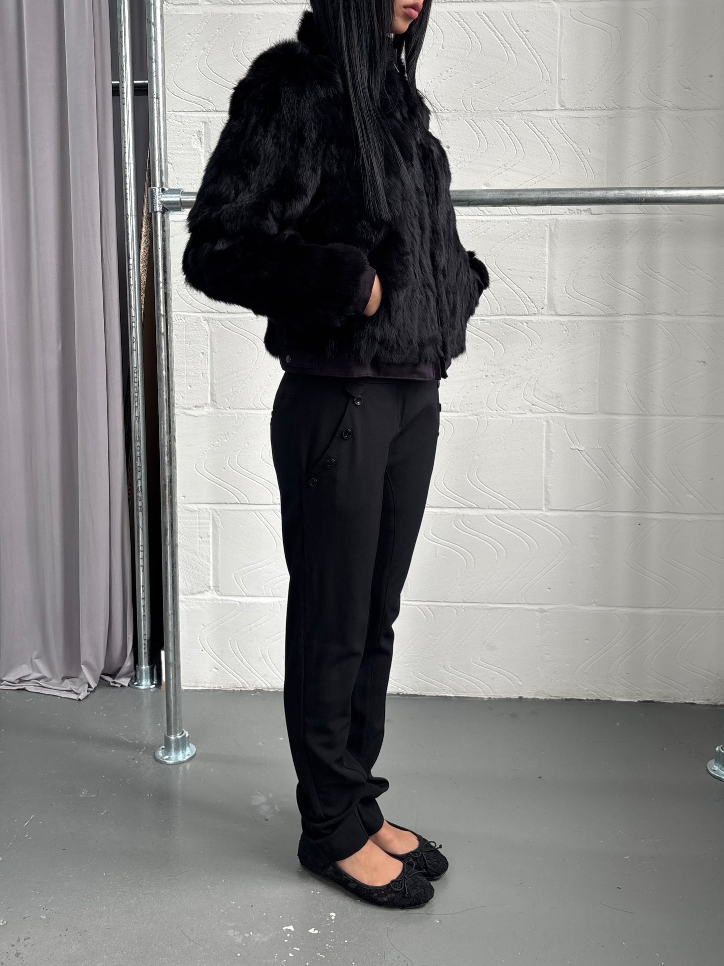 PATRIZIA PEPE BUTTON DETAIL TROUSERS