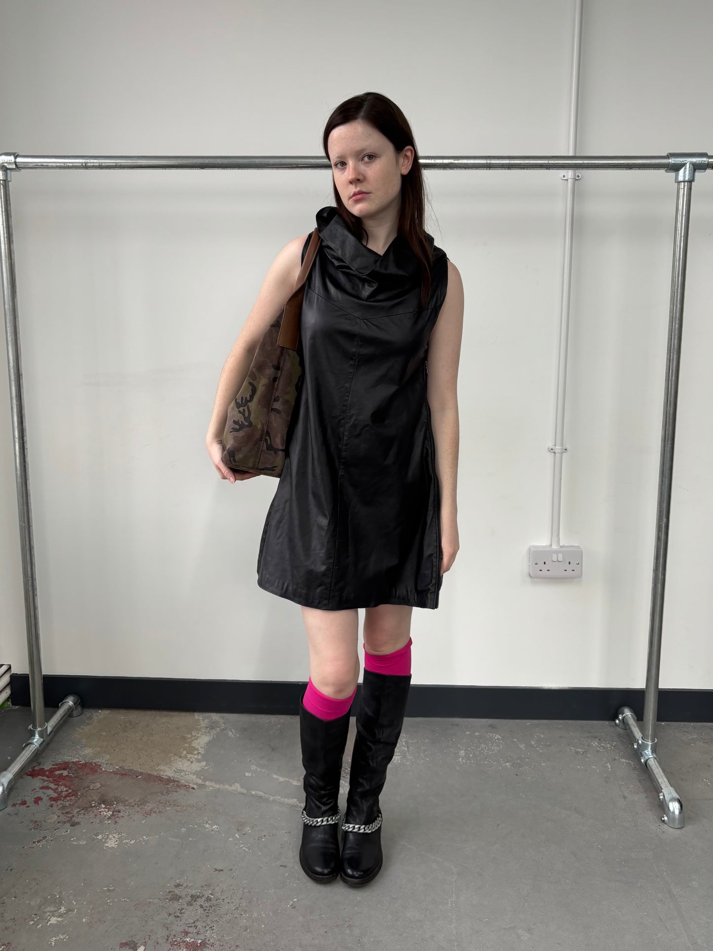 SARAH PACINI LEATHER DRESS