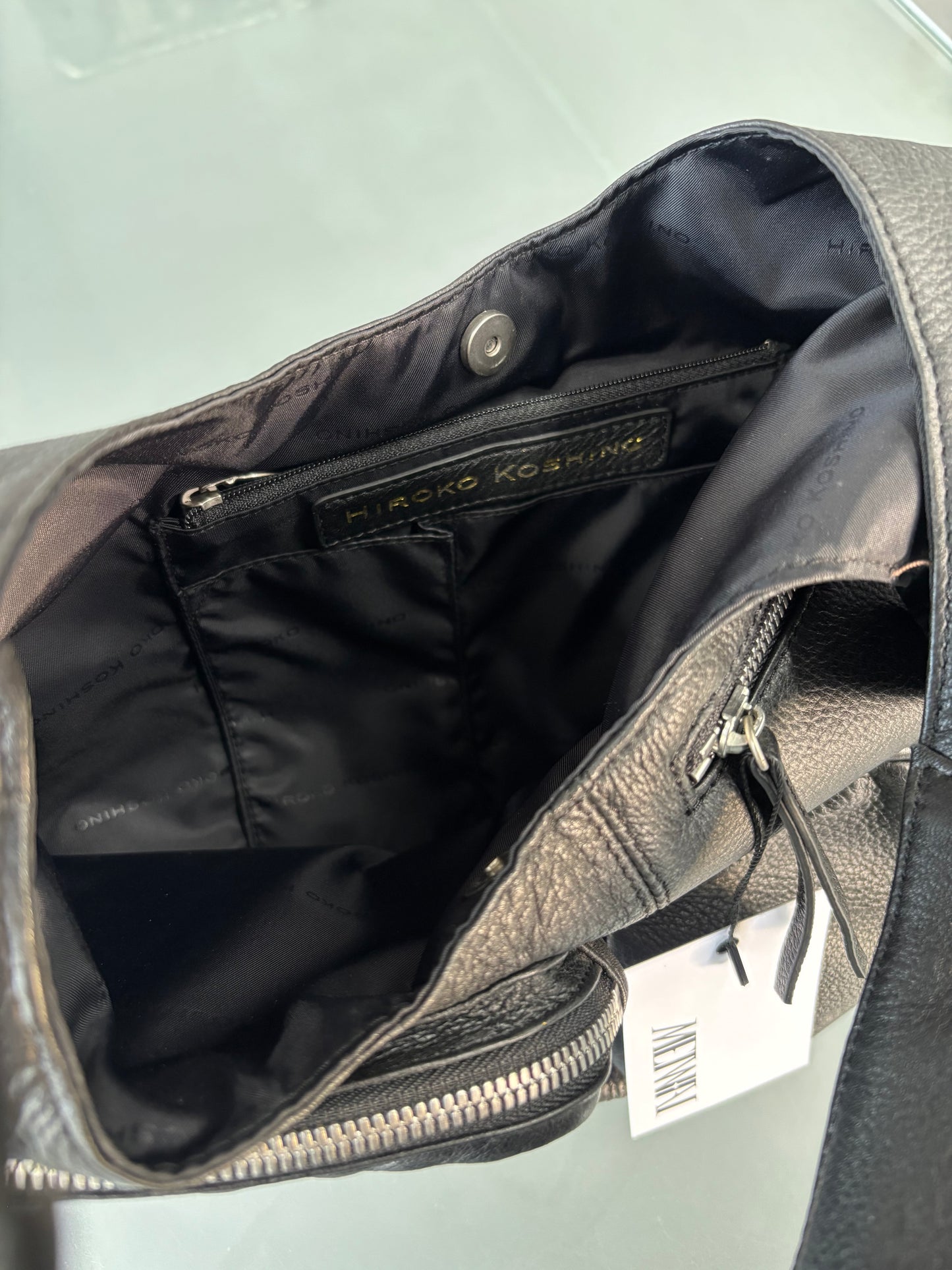 HIROKO KOSHINO LEATHER POCKET BAG