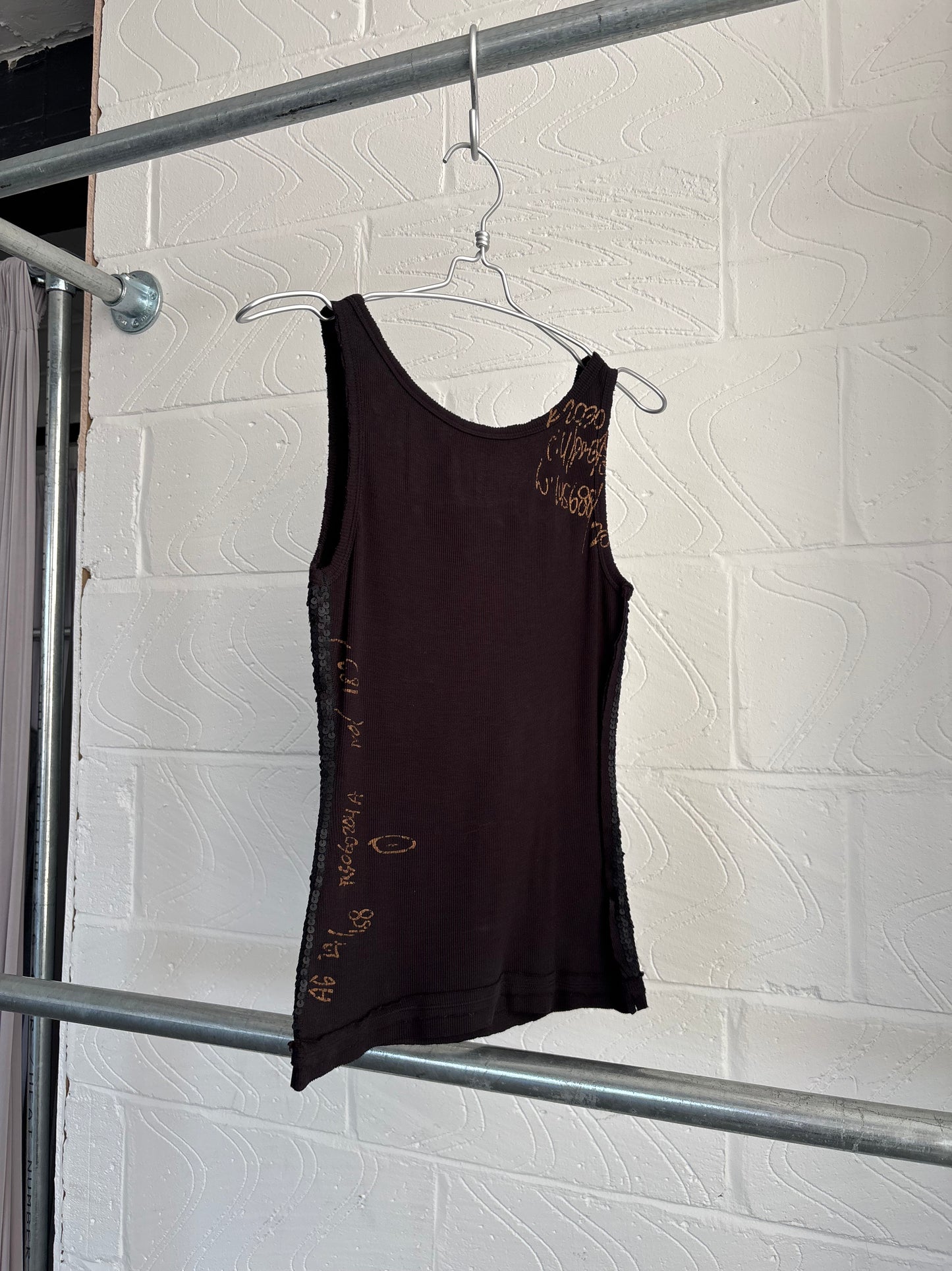 SEQUIN FRONT DECONSTRUCTED VEST
