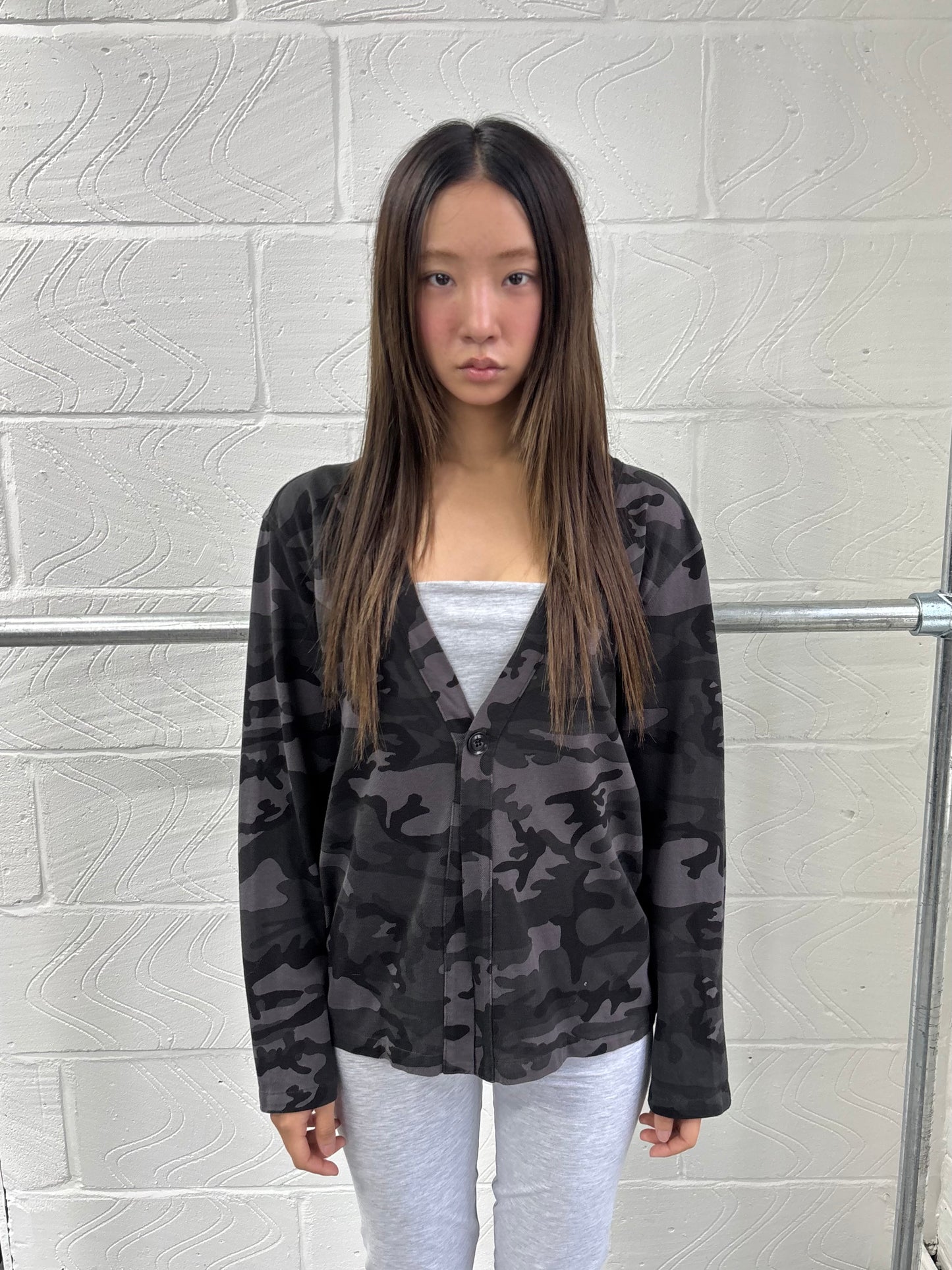 CAMO PRINT CARDIGAN