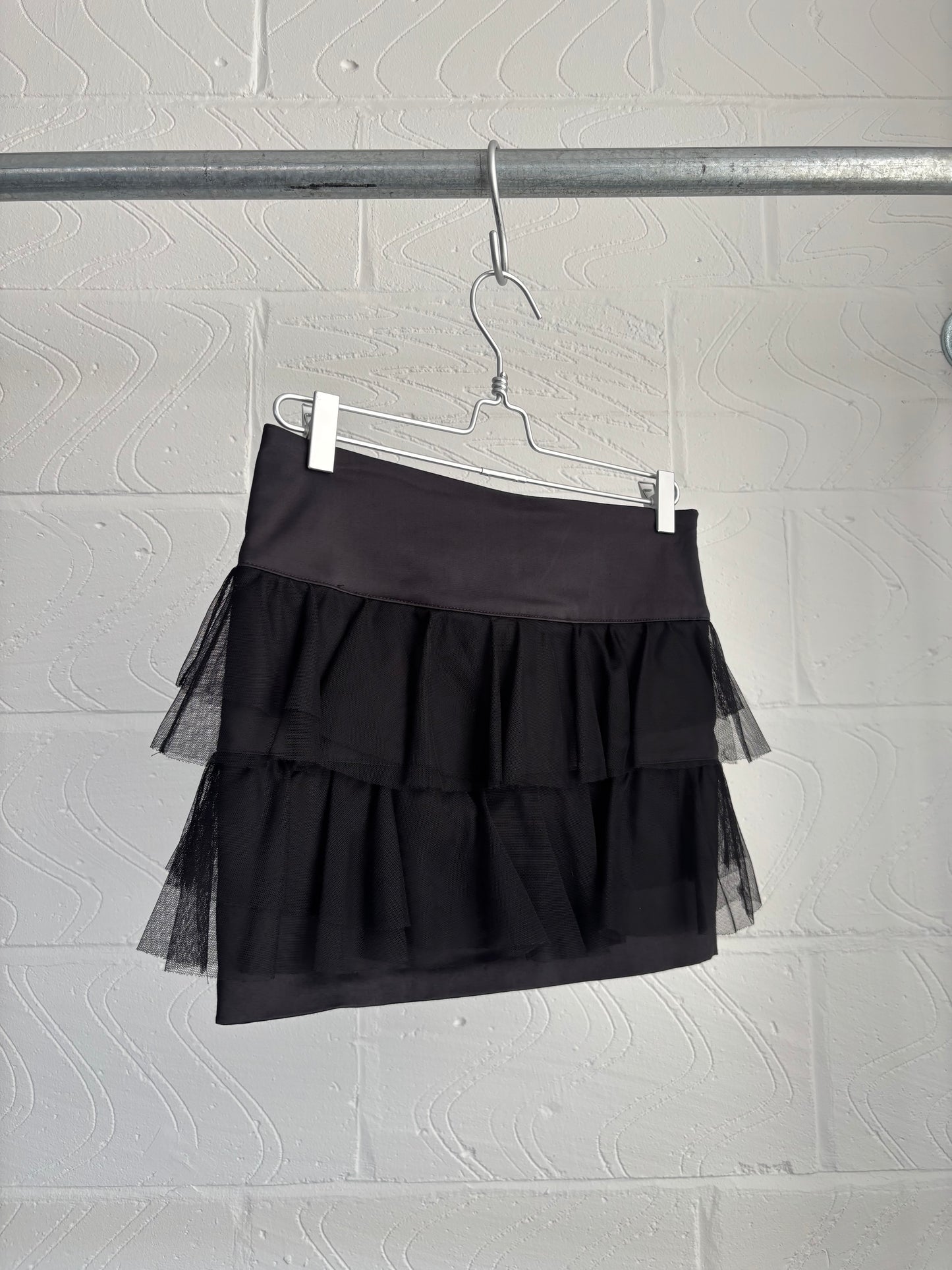 CELYN B MESH FRILLY MINI SKIRT