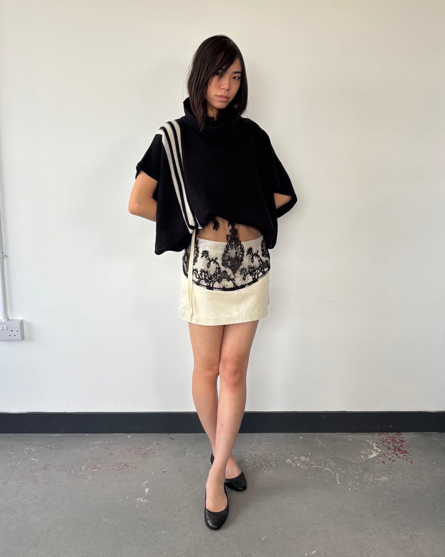 LEATHER SHIMMER MINI SKIRT