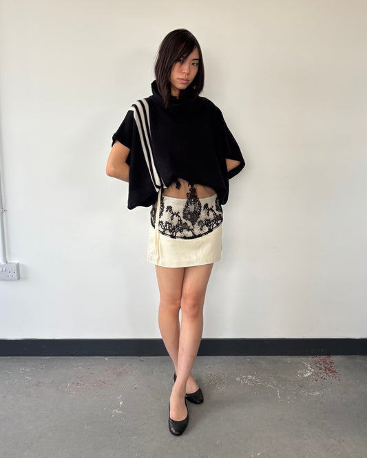 LEATHER SHIMMER MINI SKIRT