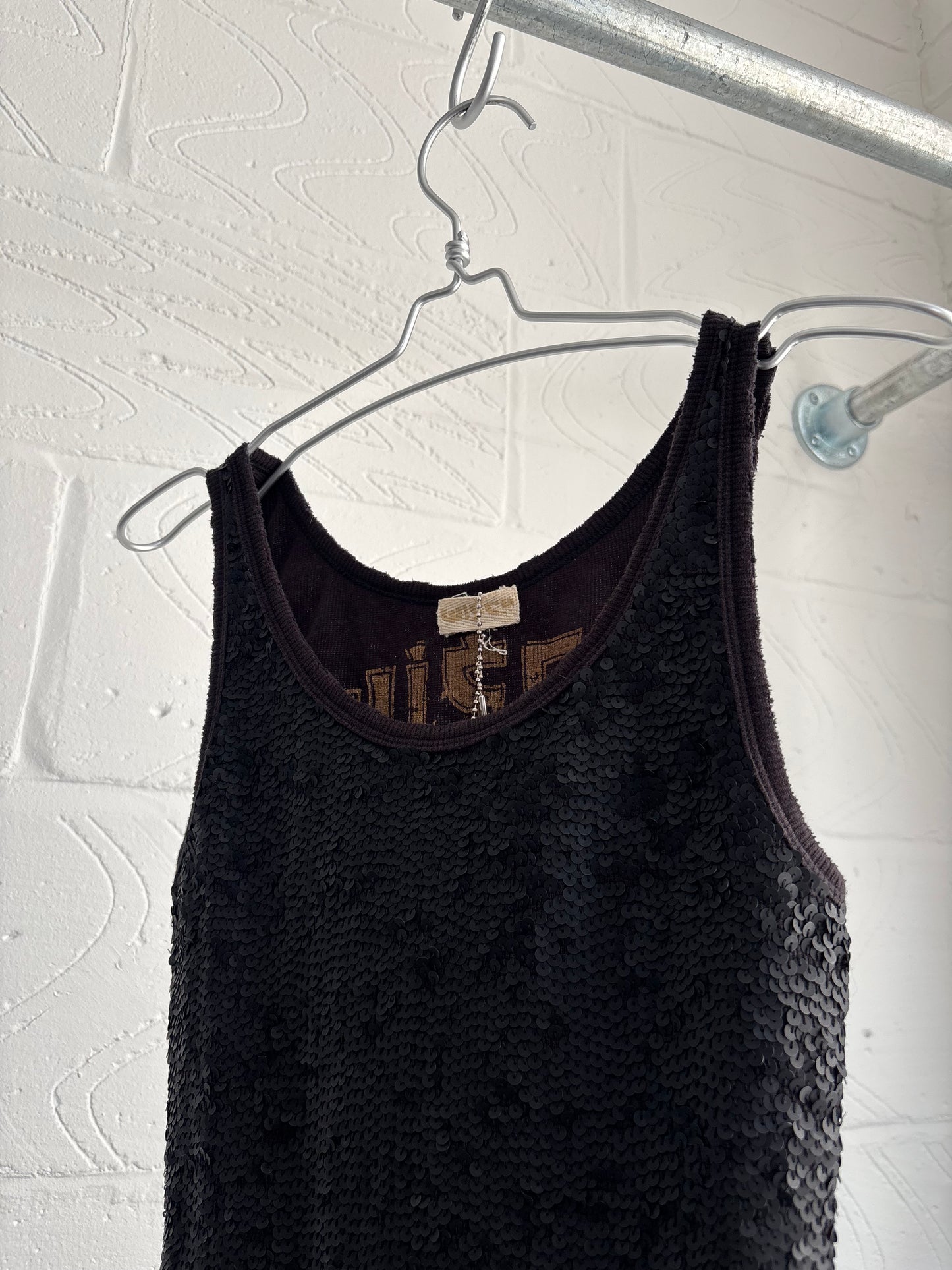 SEQUIN FRONT DECONSTRUCTED VEST