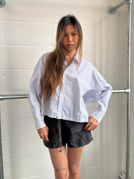 Y'S LATE 2010S BATWING STRIPE SHIRT