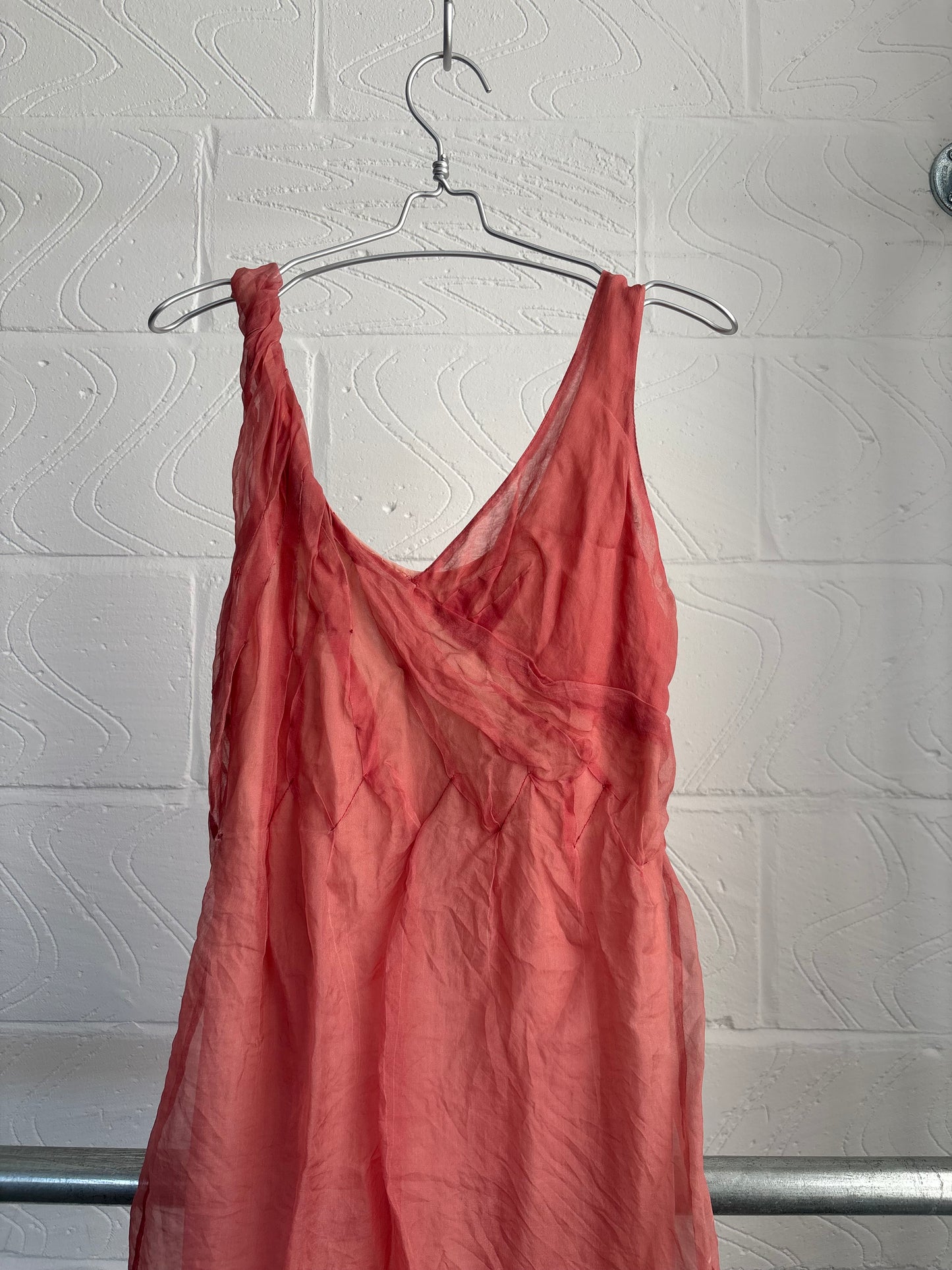 BCBGMAXARZIA RUNWAY LINE SILK DRESS