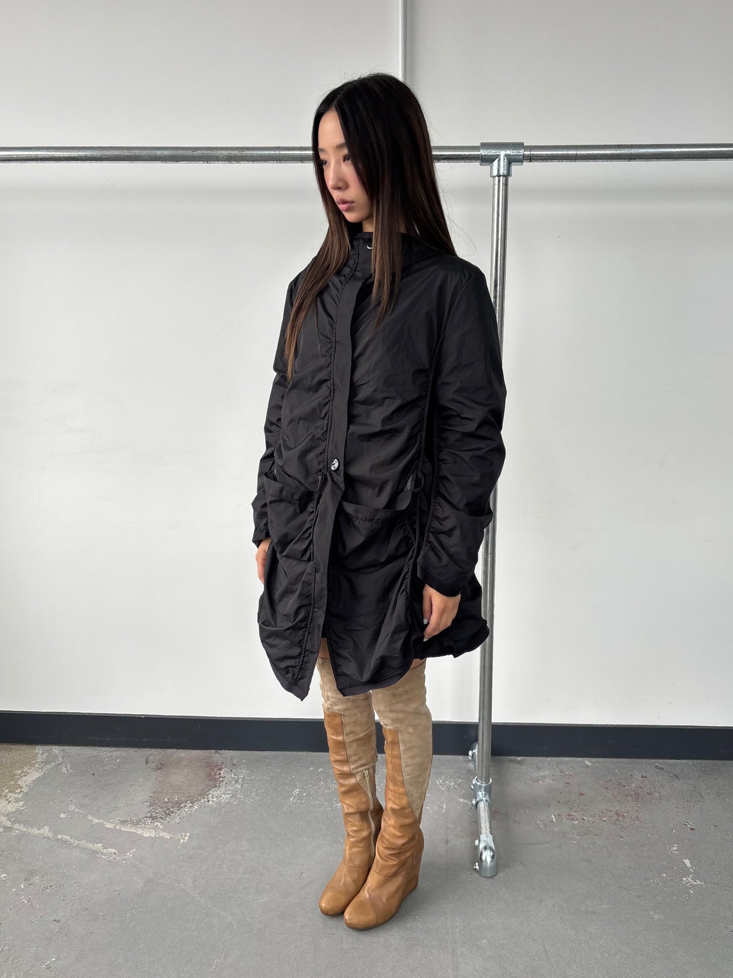 RUCHED PARKA JACKET