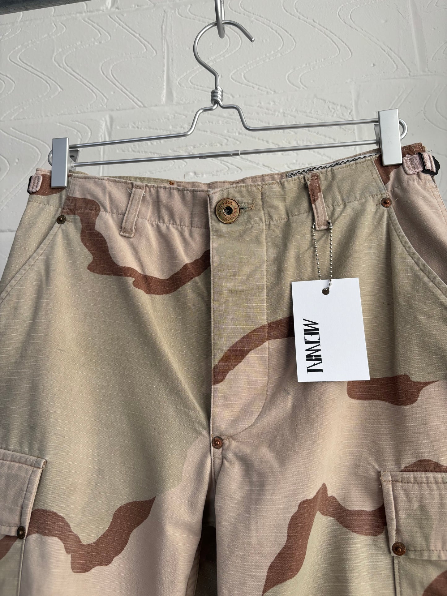 GAETANO NAVARRO CAMO CROPPED TROUSERS