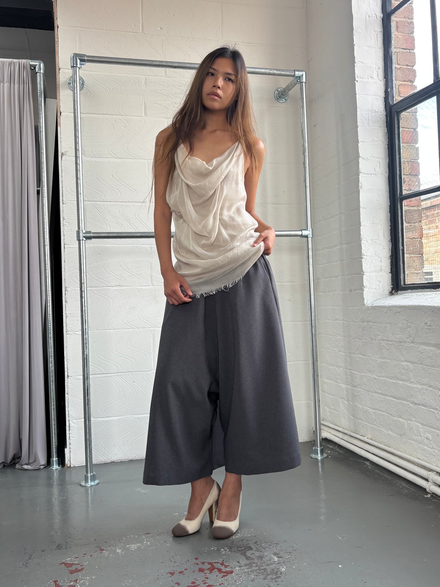 ITALIAN DRAPE SILK TANK