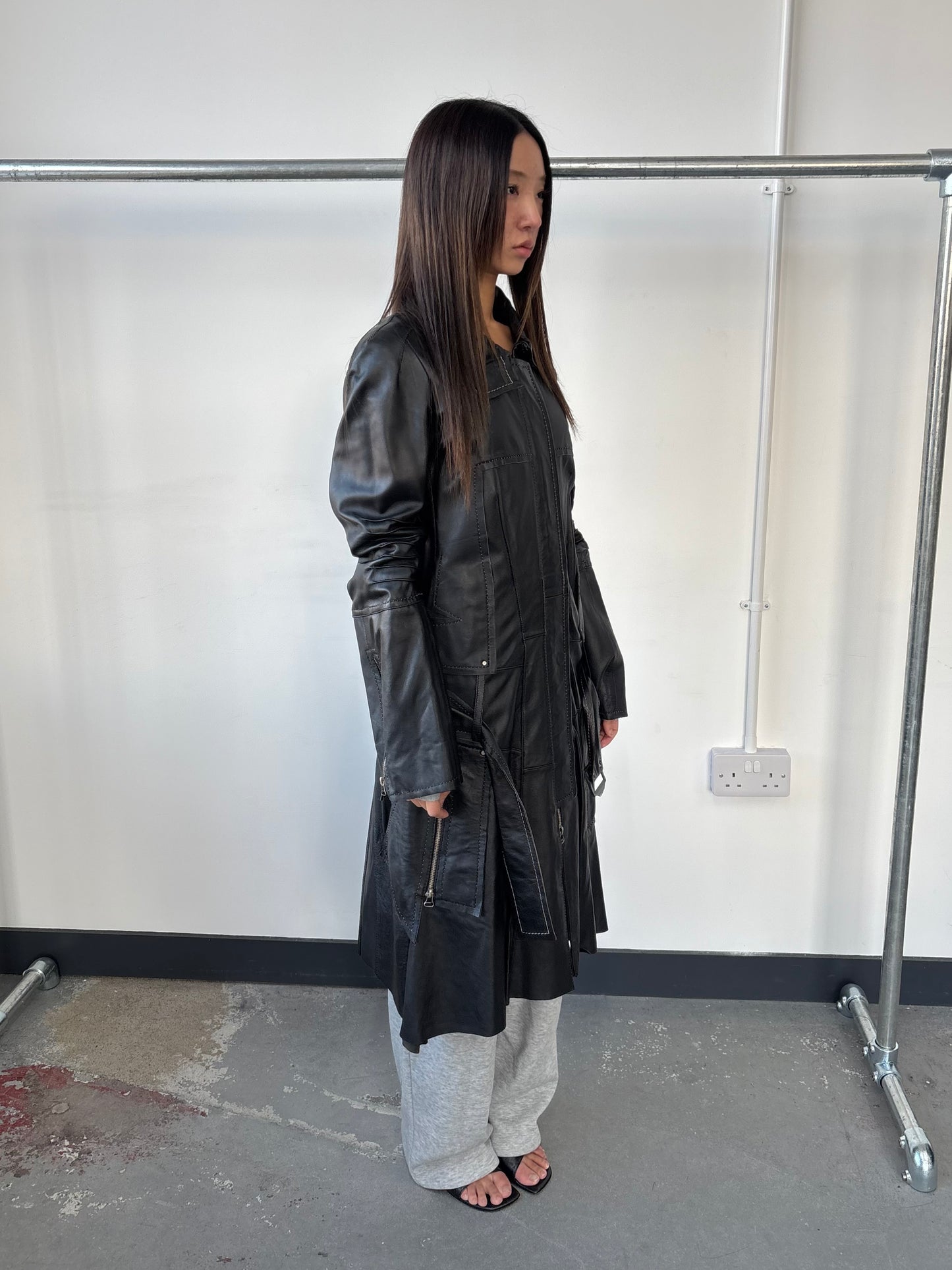 GOAT LEATHER DECONSTRUCTED JACKET