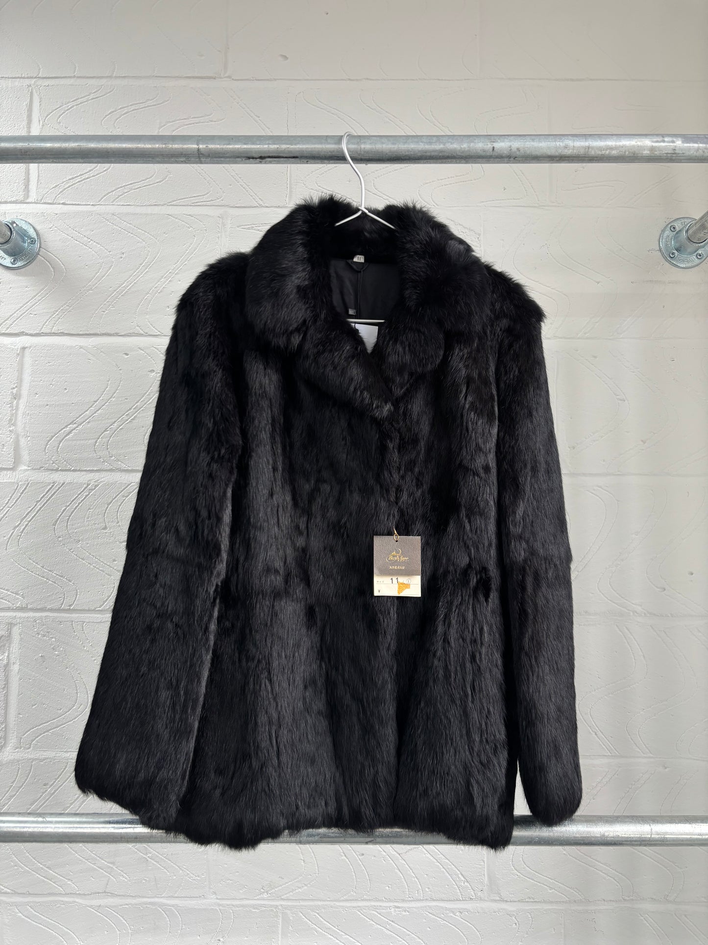REAL FUR BLACK JACKET