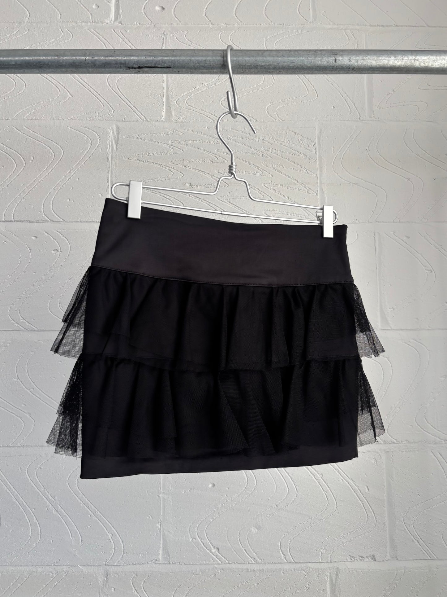 CELYN B MESH FRILLY MINI SKIRT
