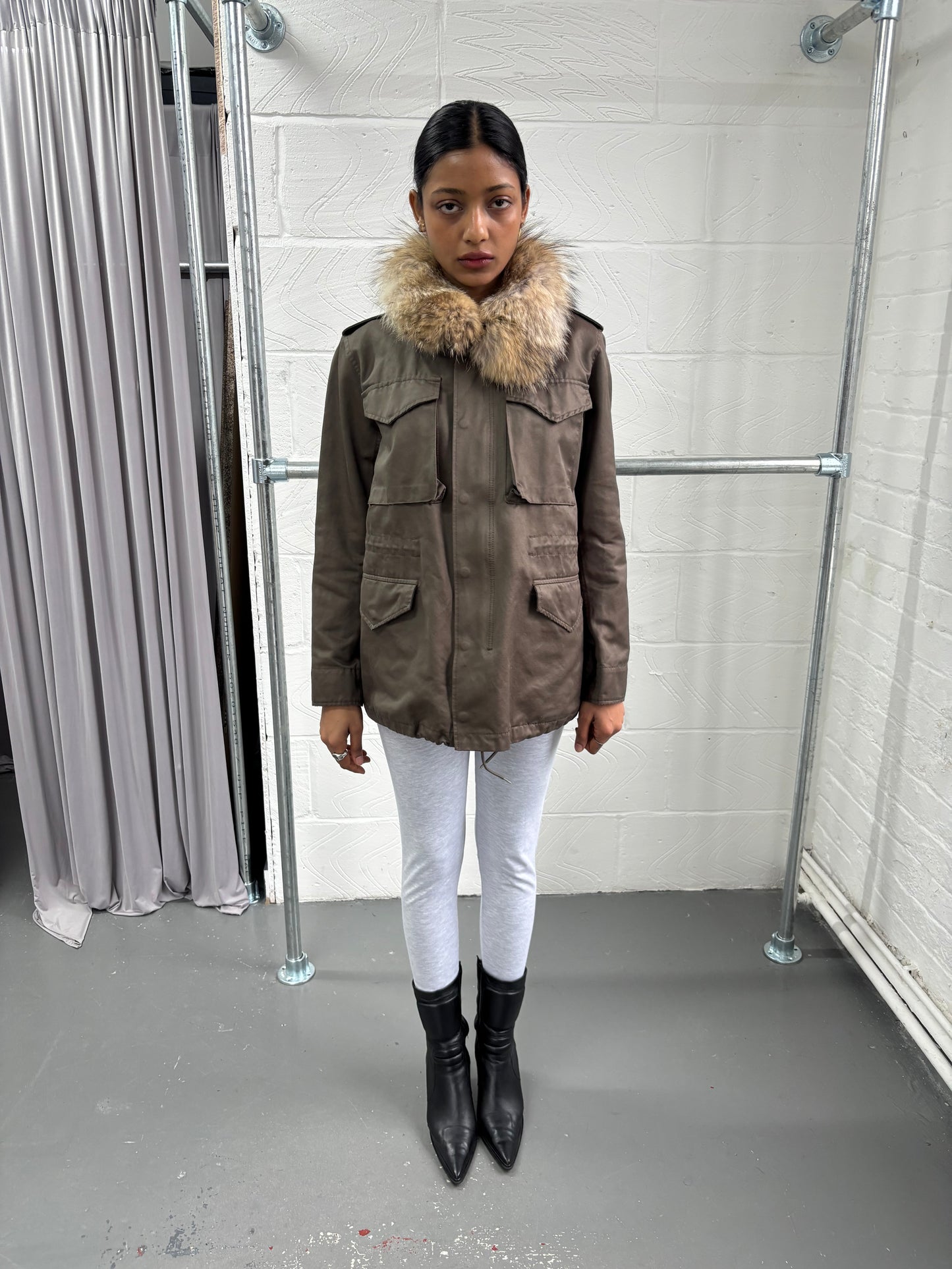 ZUCCA AW08 UTILITY FUR COLLAR JACKET