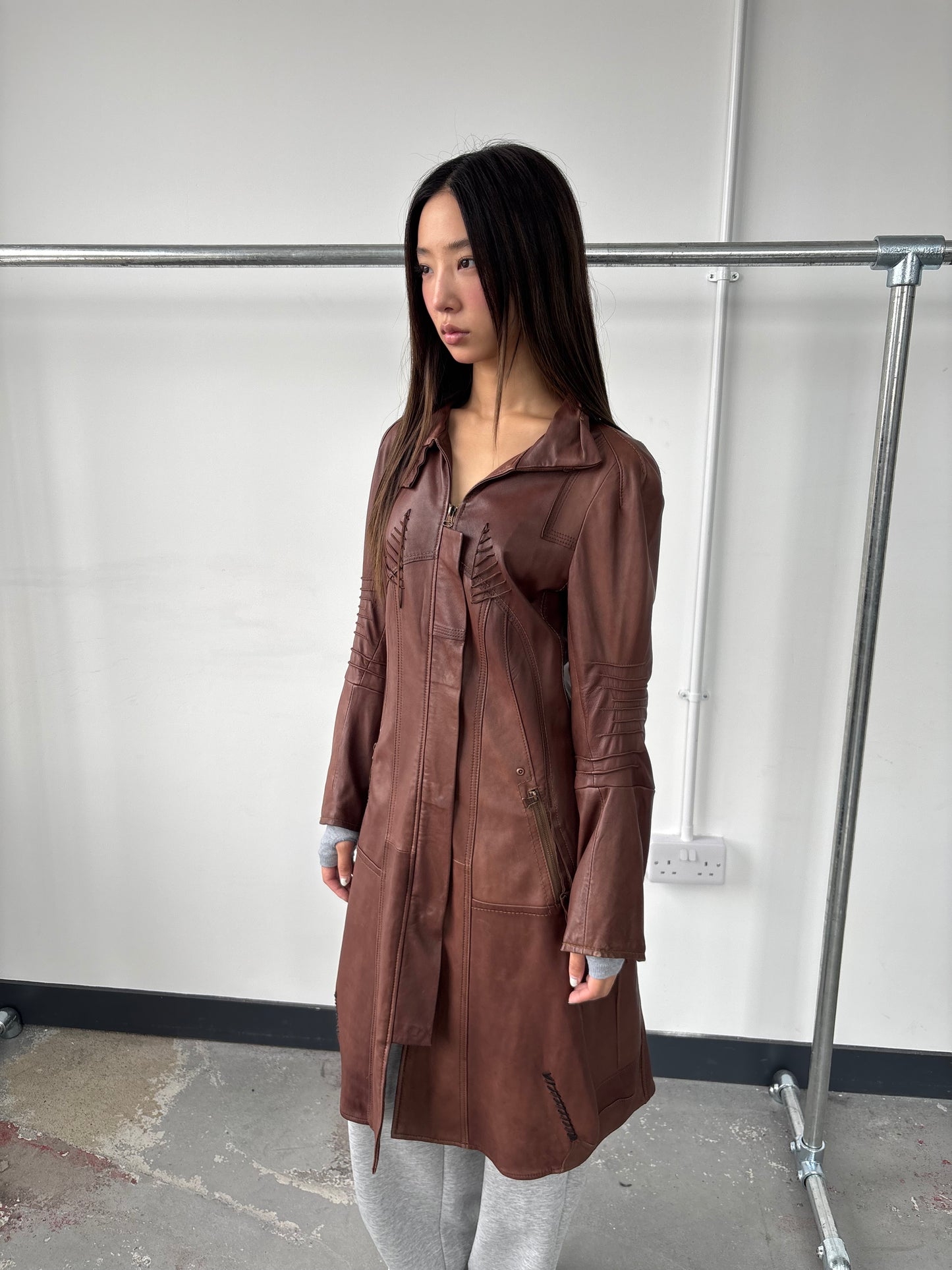 GOAT LEATHER DECONSTRUCTED JACKET