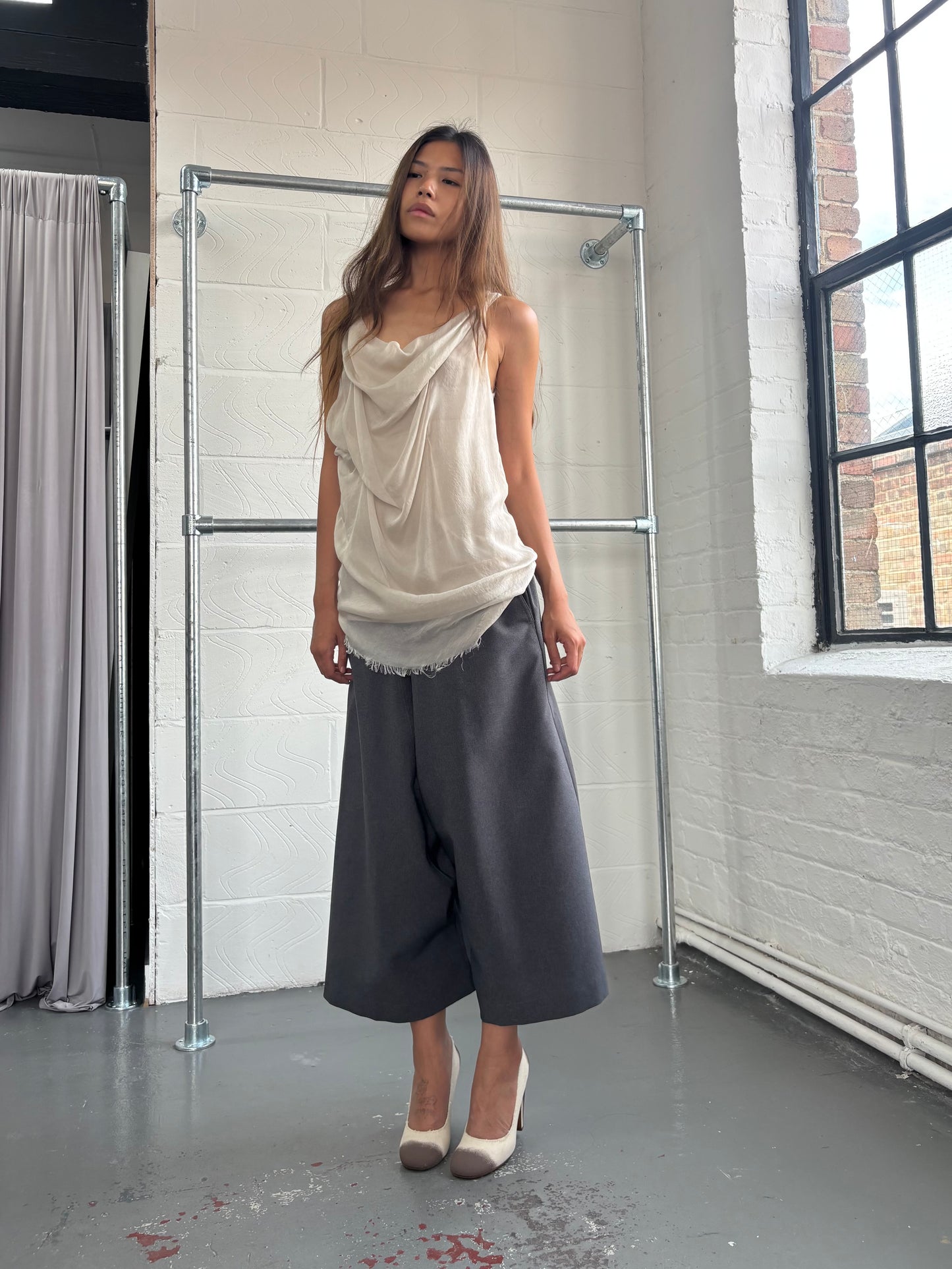 ITALIAN DRAPE SILK TANK