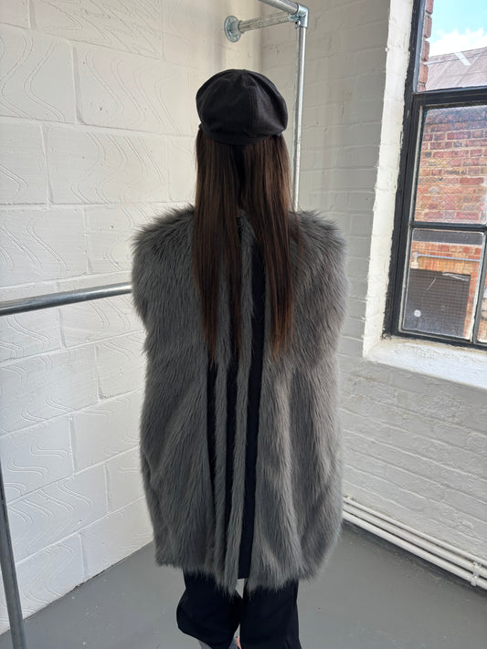 Y3 FAUX FUR CAPE CIRCA 2015