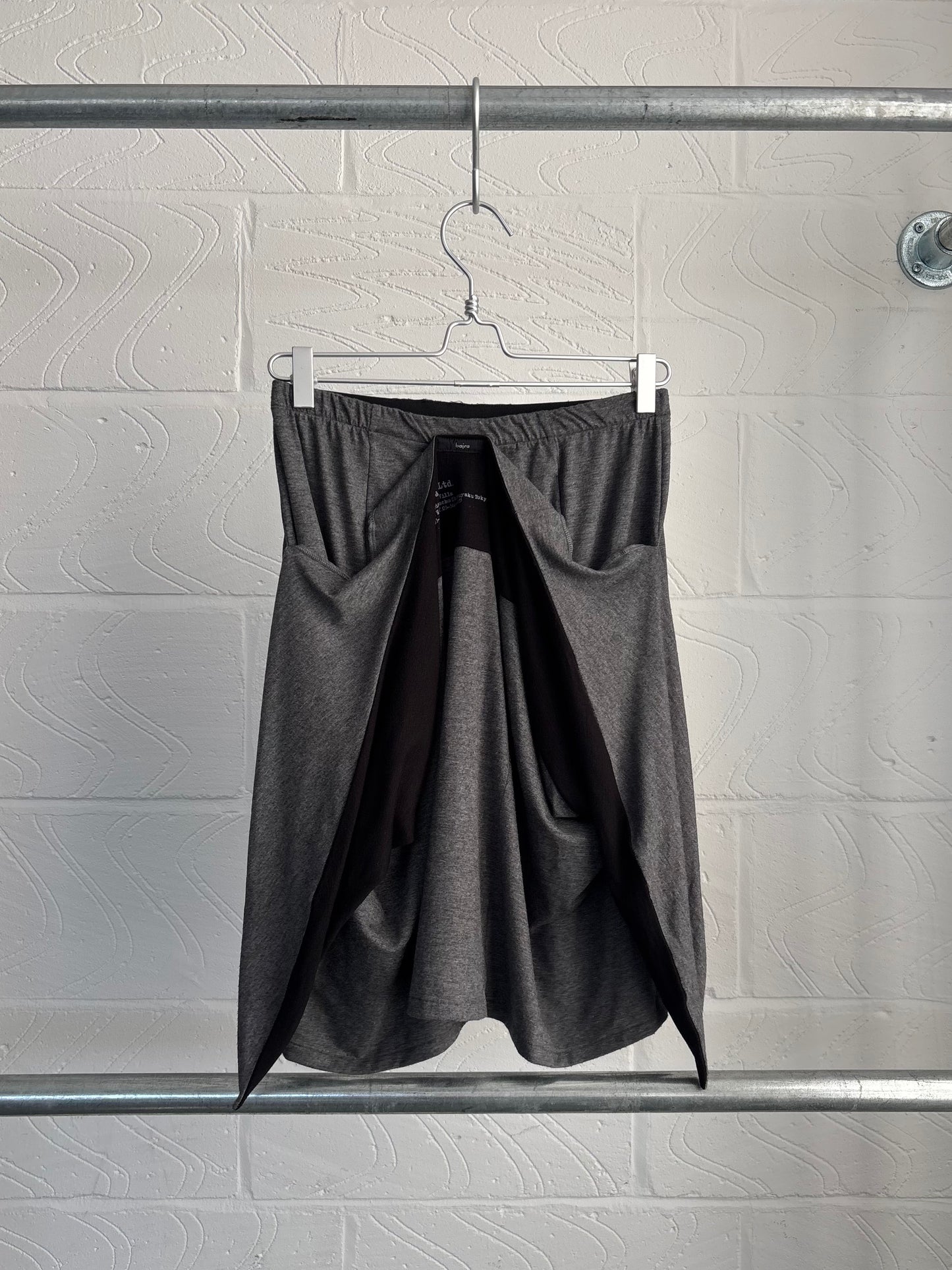 JAPANESE DESIGNER JERSEY DRAPE SKIRT