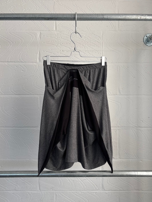 JAPANESE DESIGNER JERSEY DRAPE SKIRT