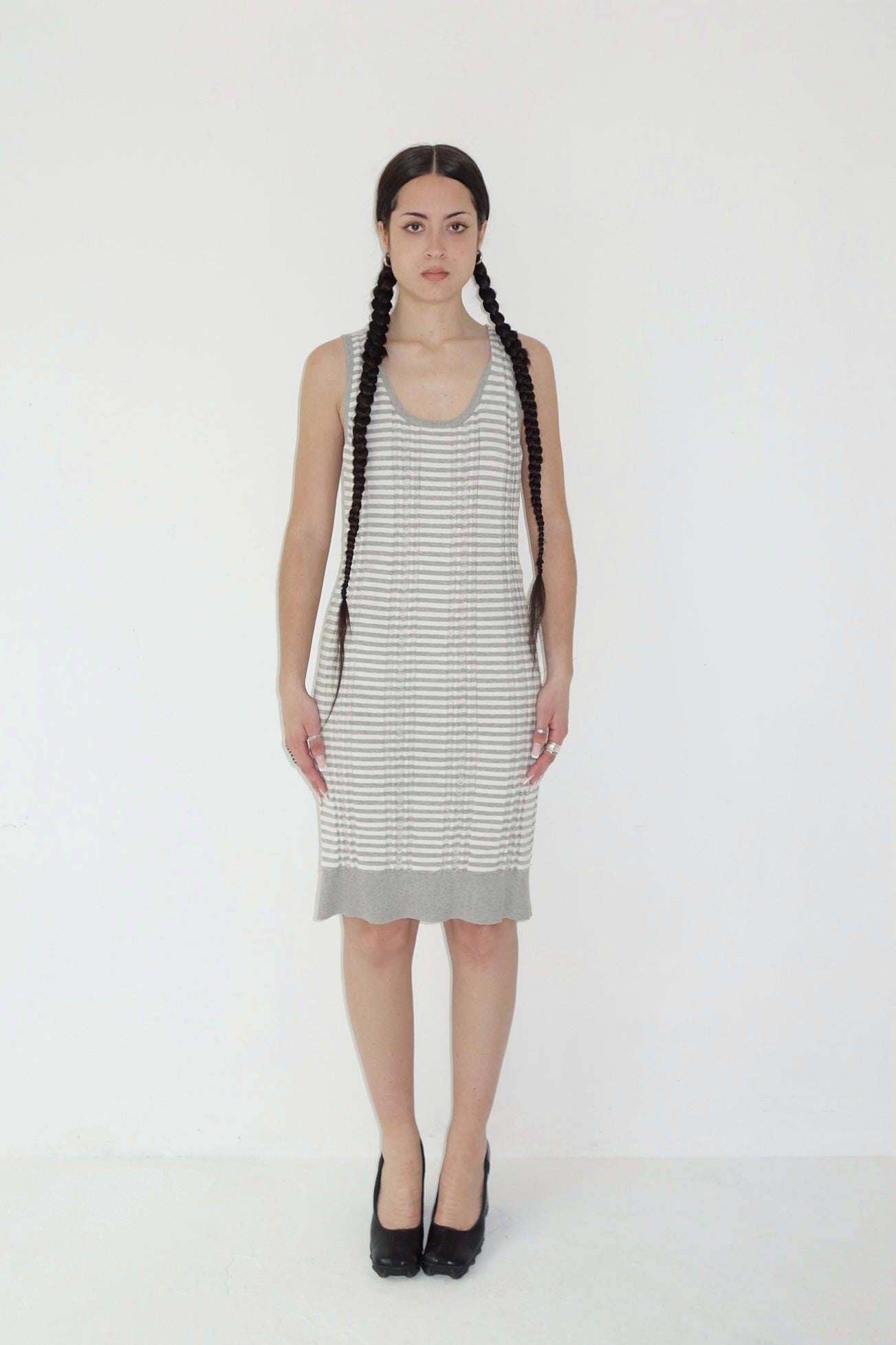 MAISON MARGIELA STRIPE KNIT TUBULAR DRESS