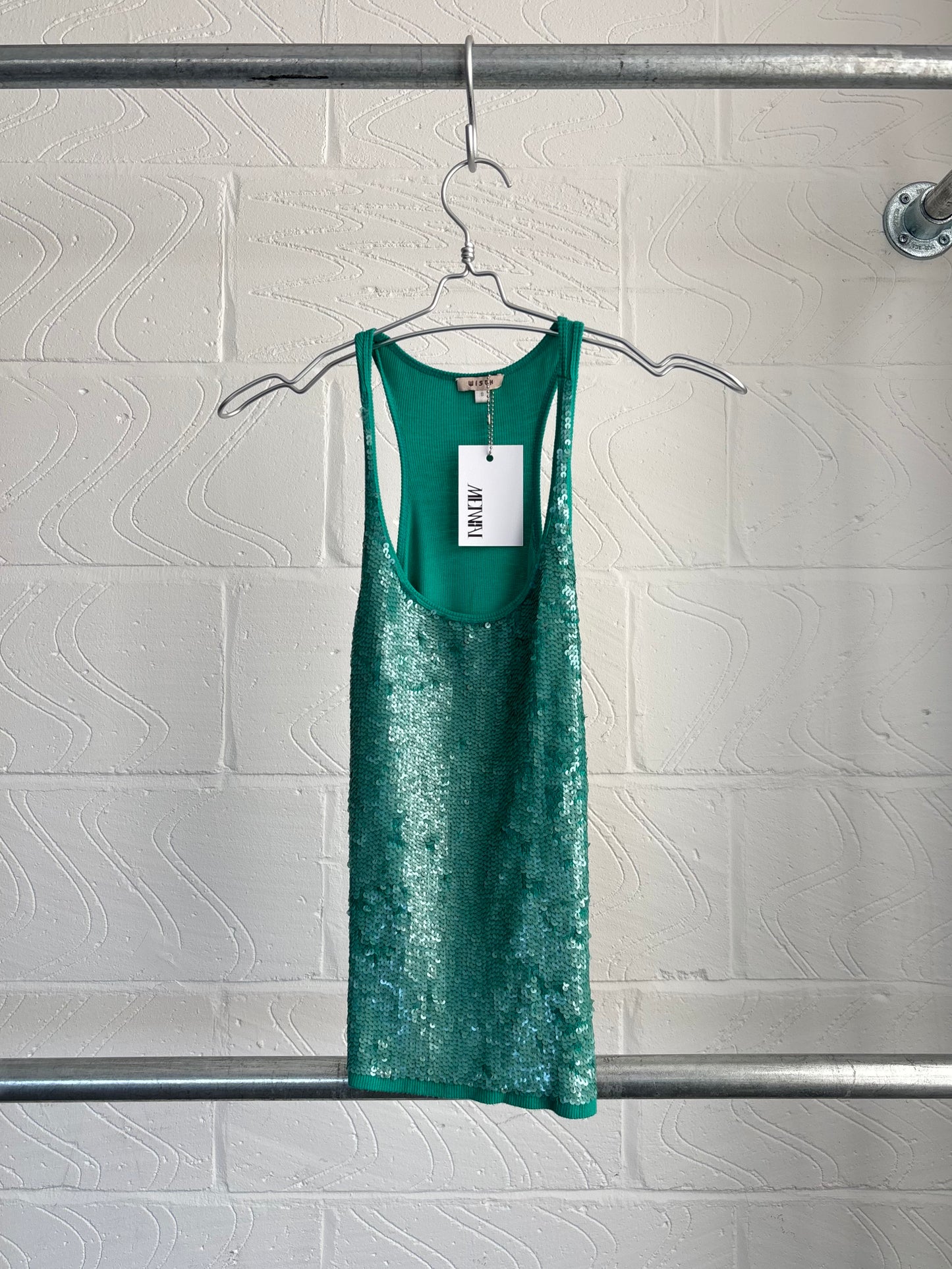 TEAL SEQUIN TOP