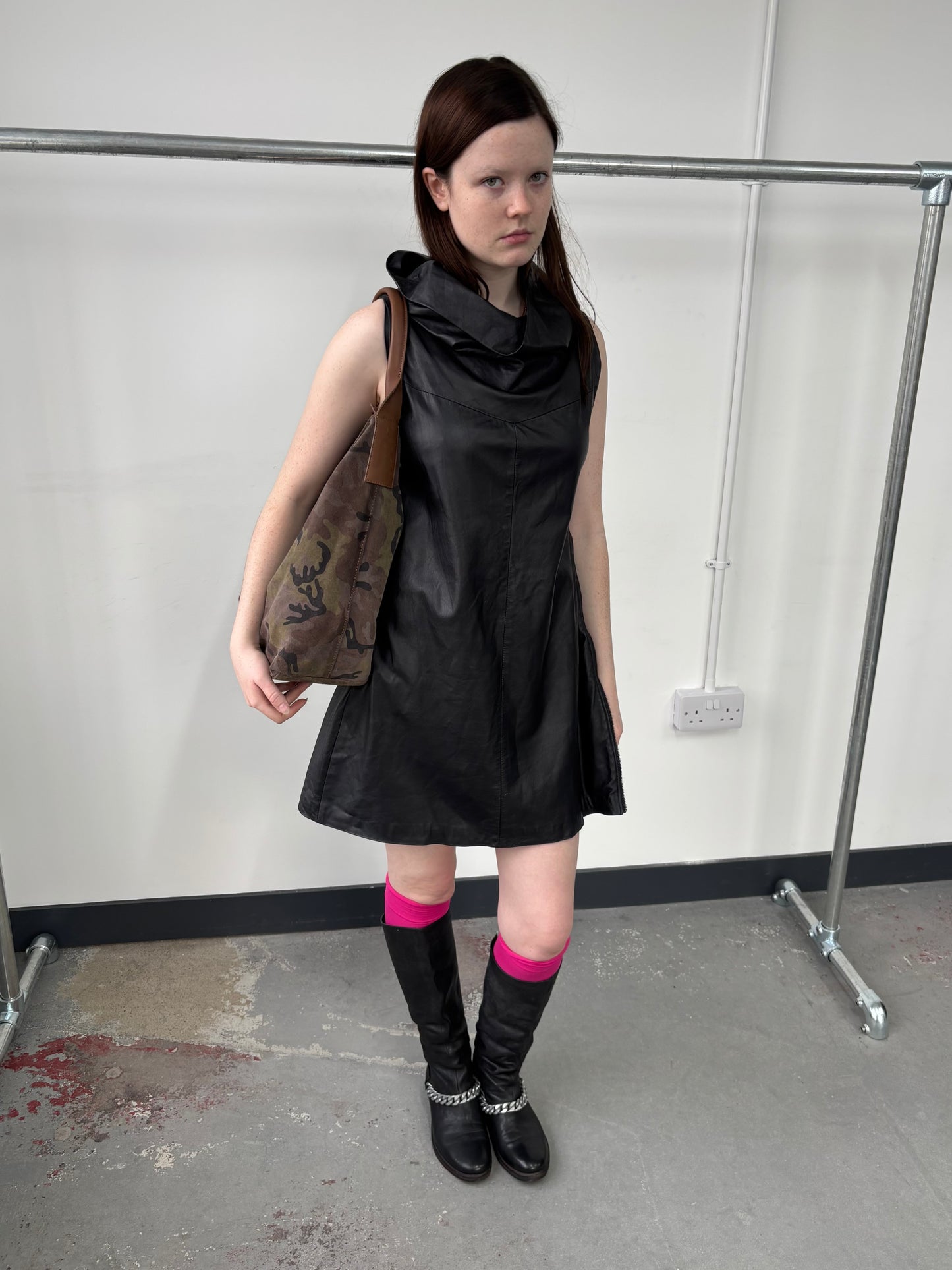 SARAH PACINI LEATHER DRESS