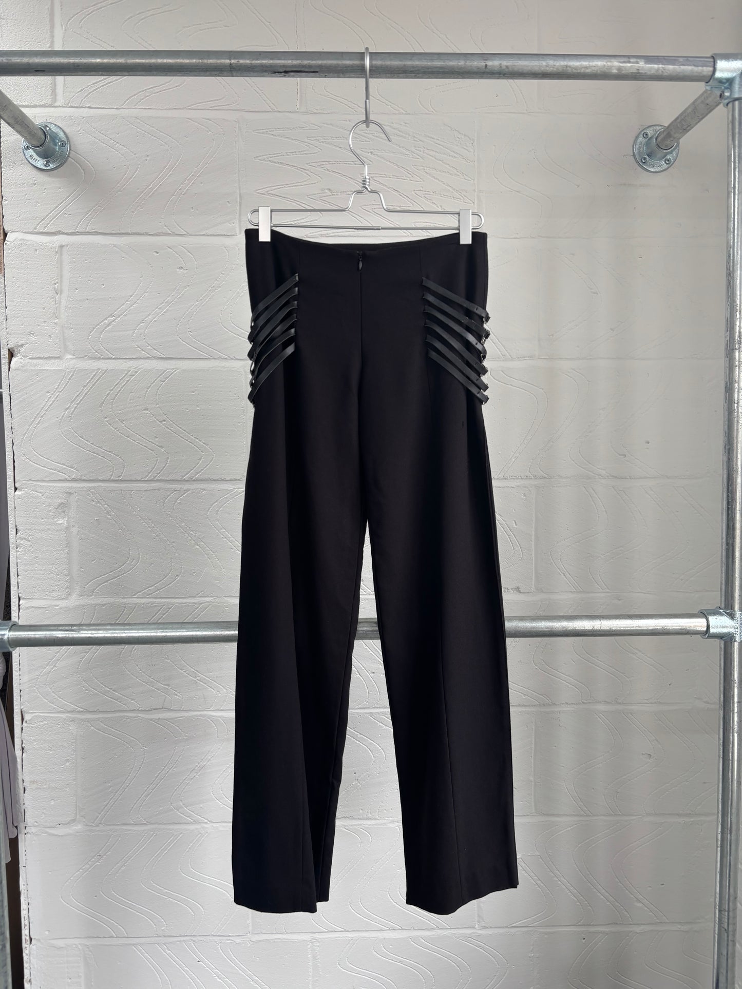 WOOL BLEND BUCKLE TROUSERS