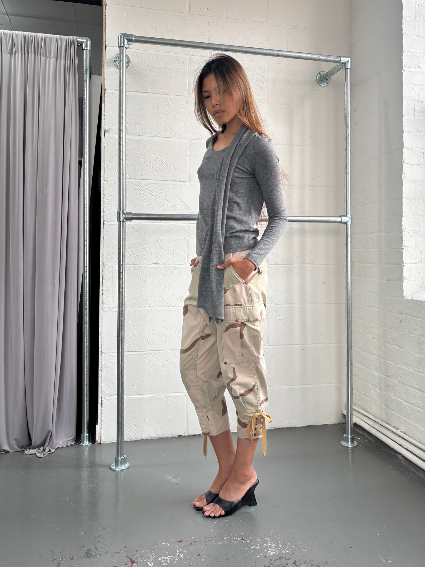 BALENCIAGA 2011 VIRGIN WOOL DRAPE JUMPER