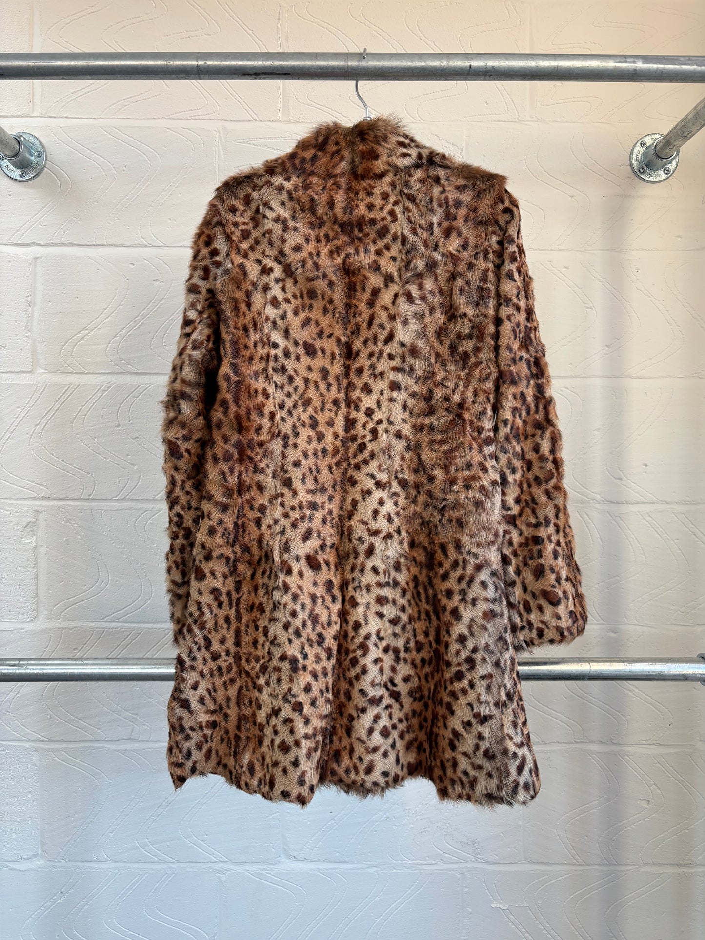 GOAT FUR CHEETAH PRINT COAT