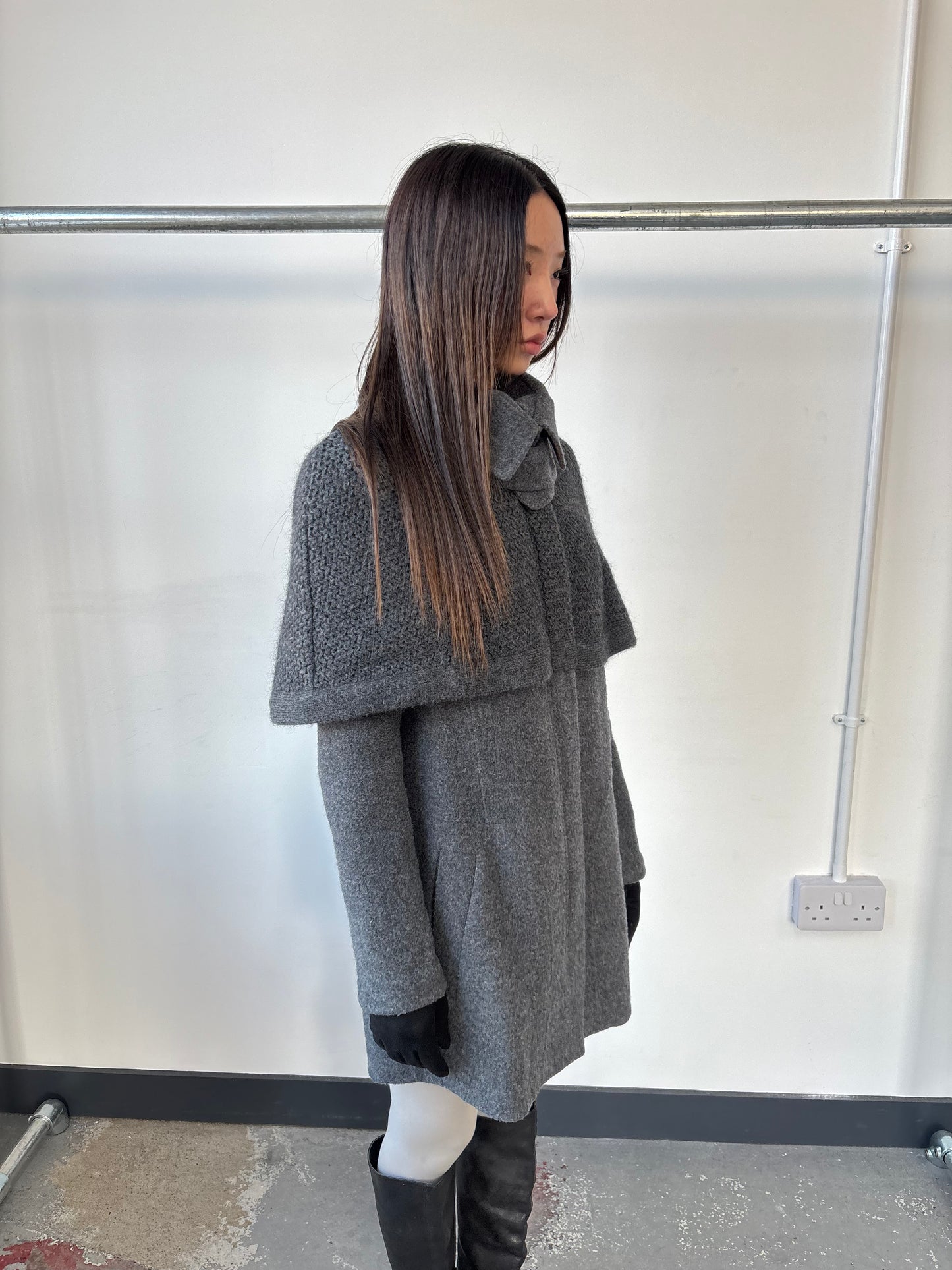 KOREAN WOOL LAYERED PEA COAT