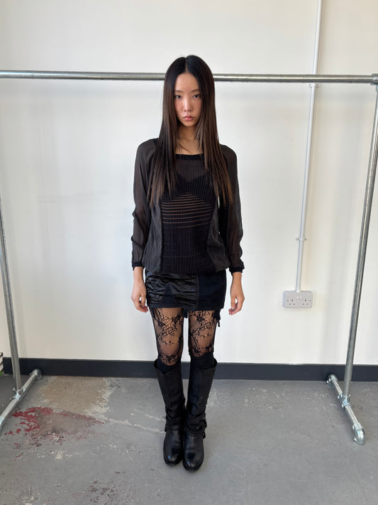 ITALIAN DESIGNER SHEER LONG SLEEVE