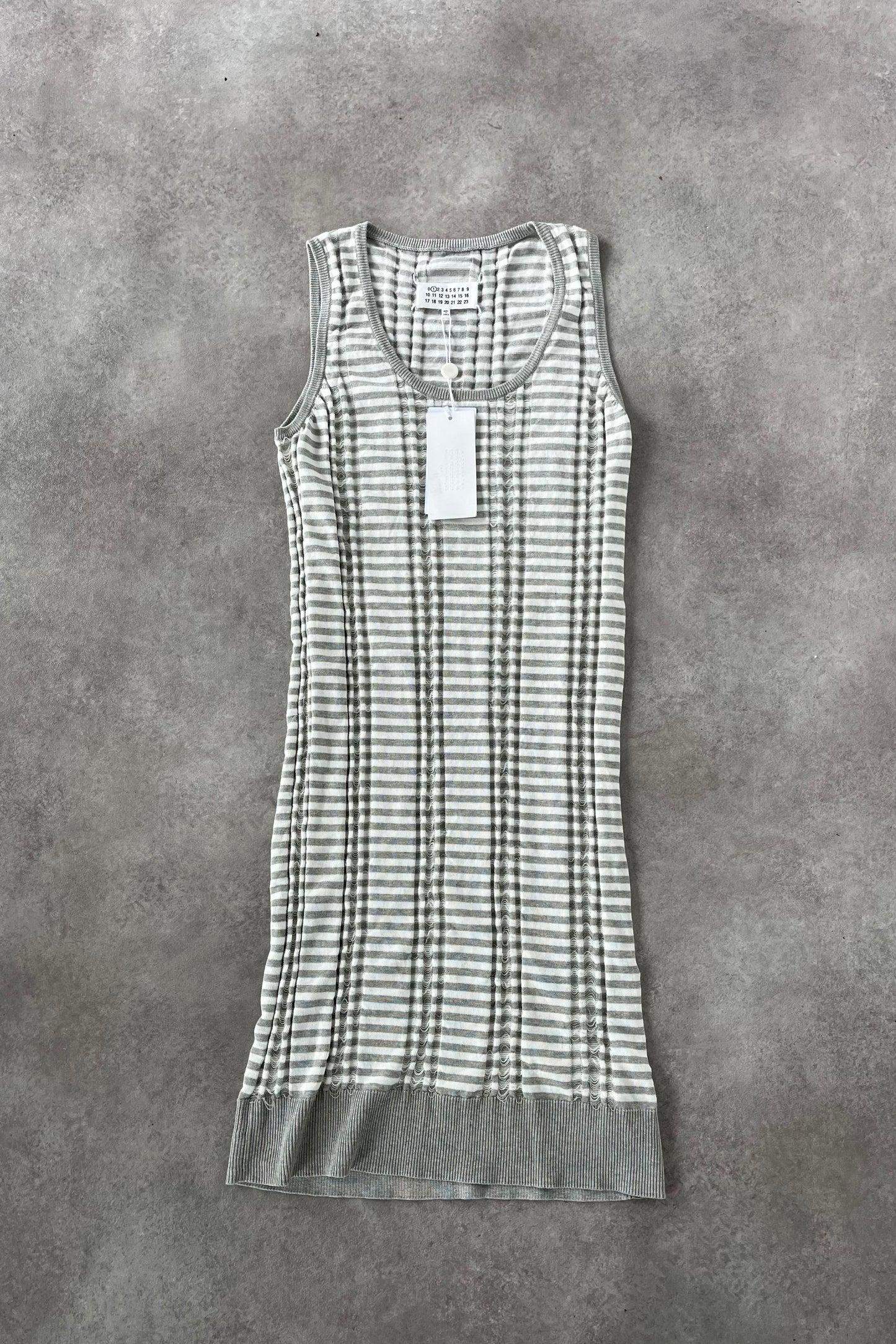 MAISON MARGIELA STRIPE KNIT TUBULAR DRESS