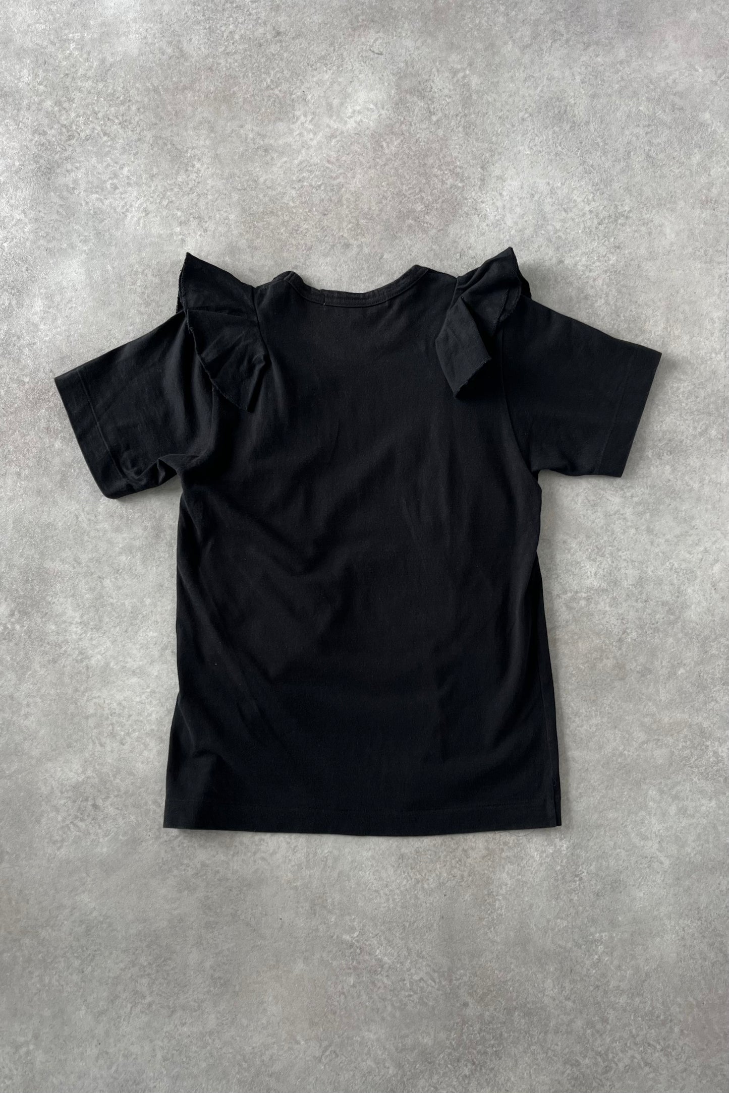 SS2009 CDG FRILLY BLACK T-SHIRT