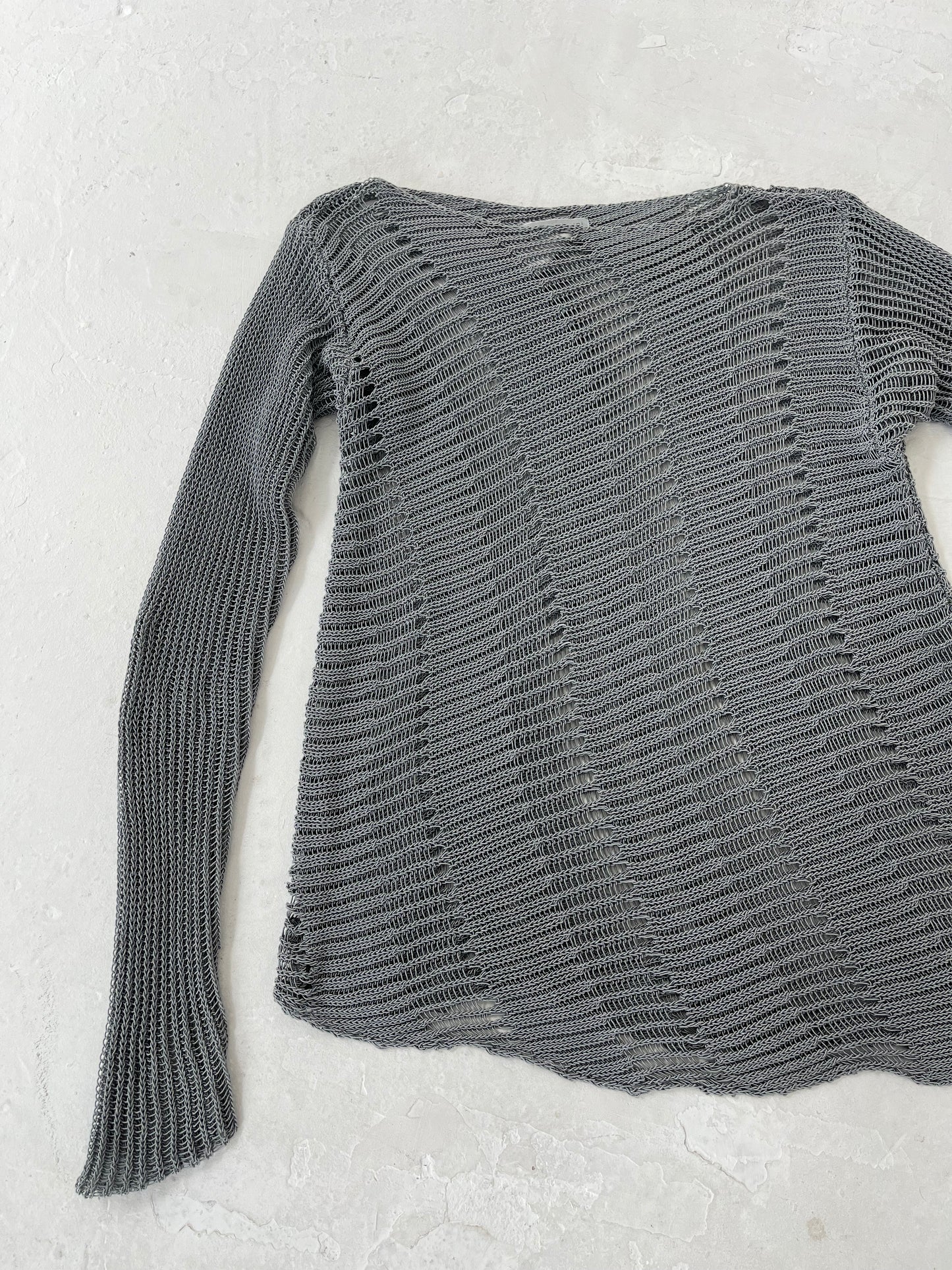 SARAH PACINI ASYMMETRIC WIDE KNIT JUMPER