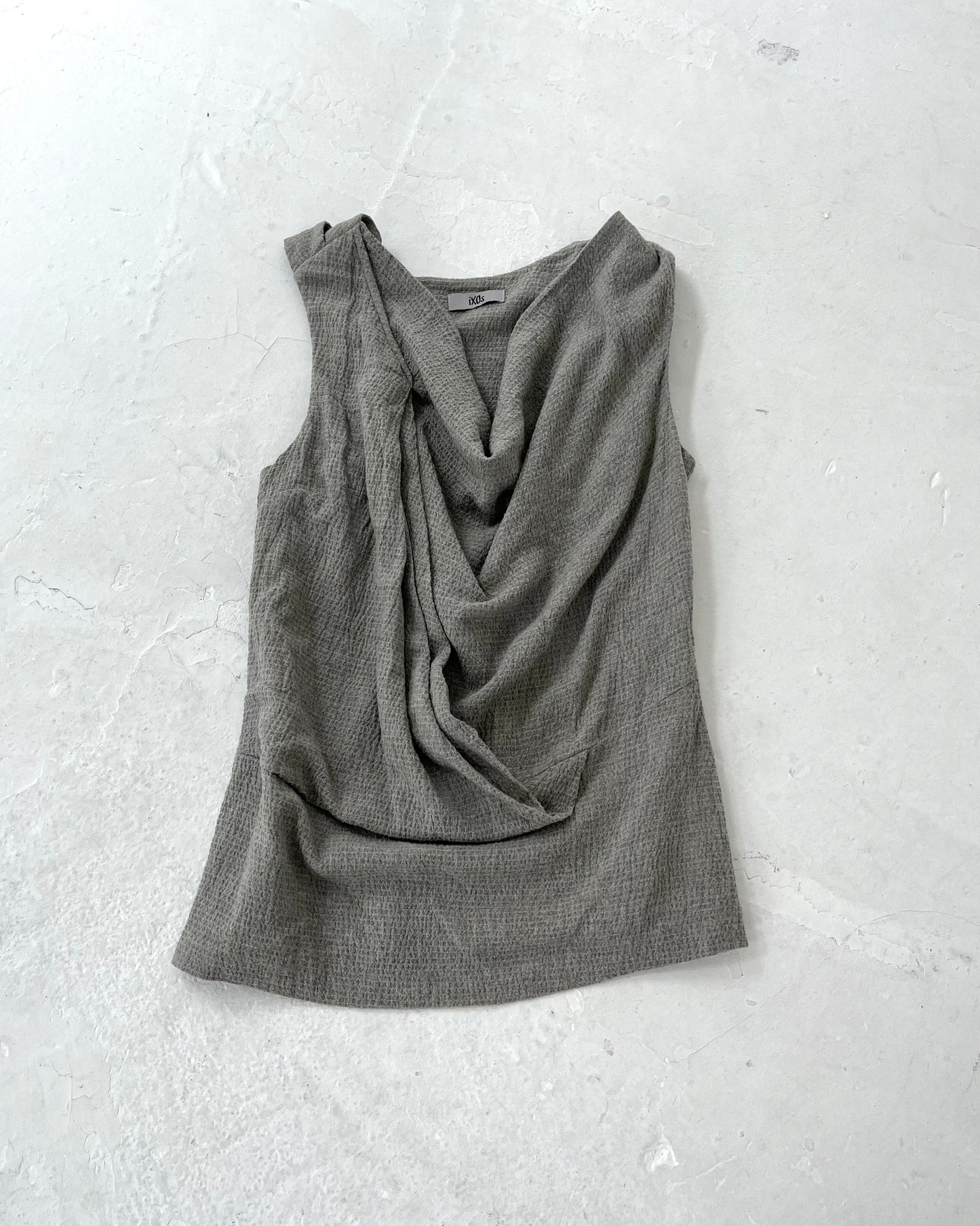 GREY DRAPED TANK