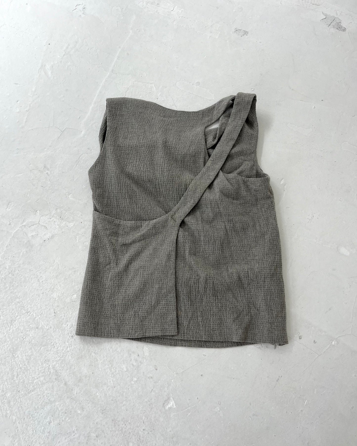 GREY DRAPED TANK