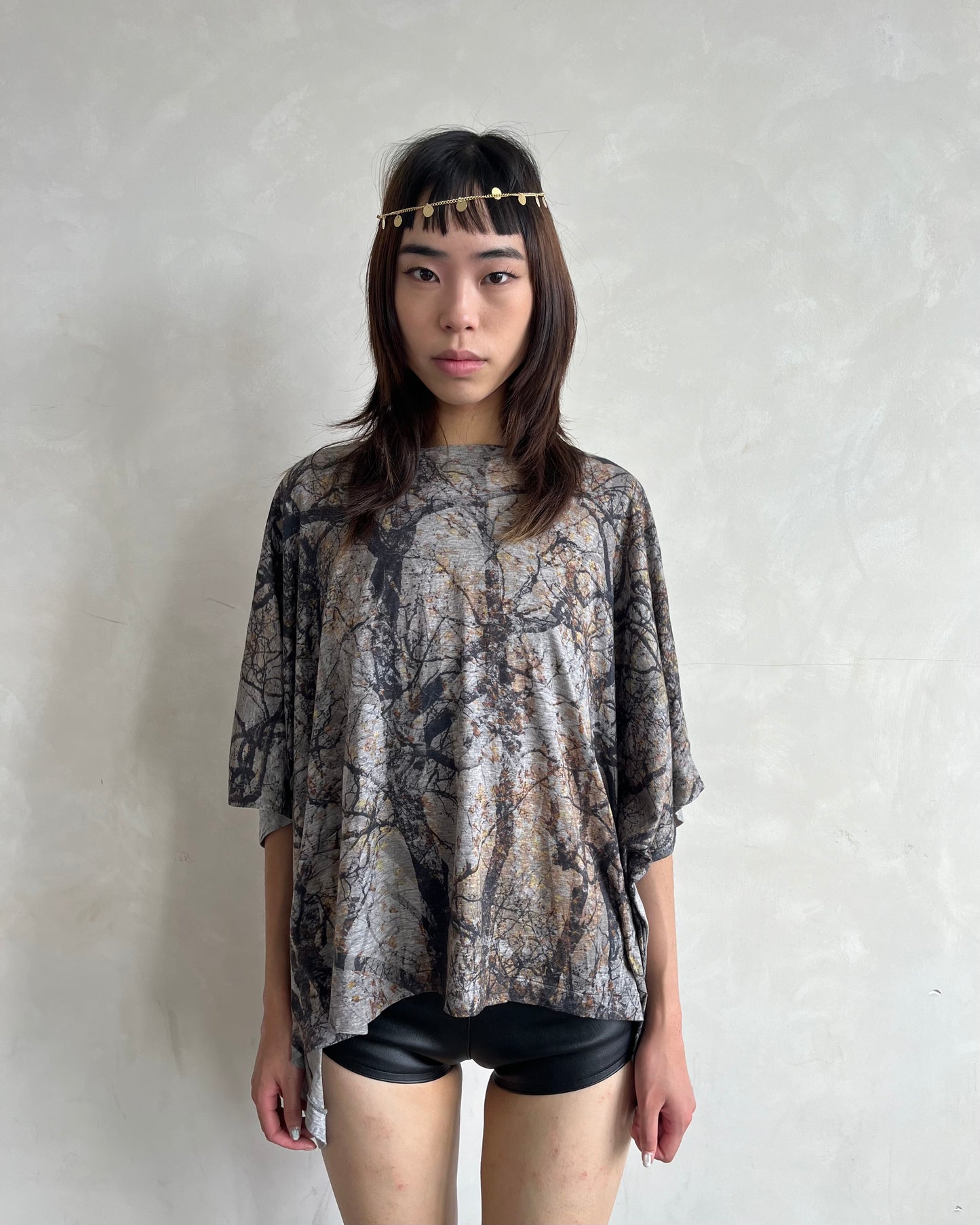 ZUCCA FOLIAGE OVERSIZED BATWING TOP