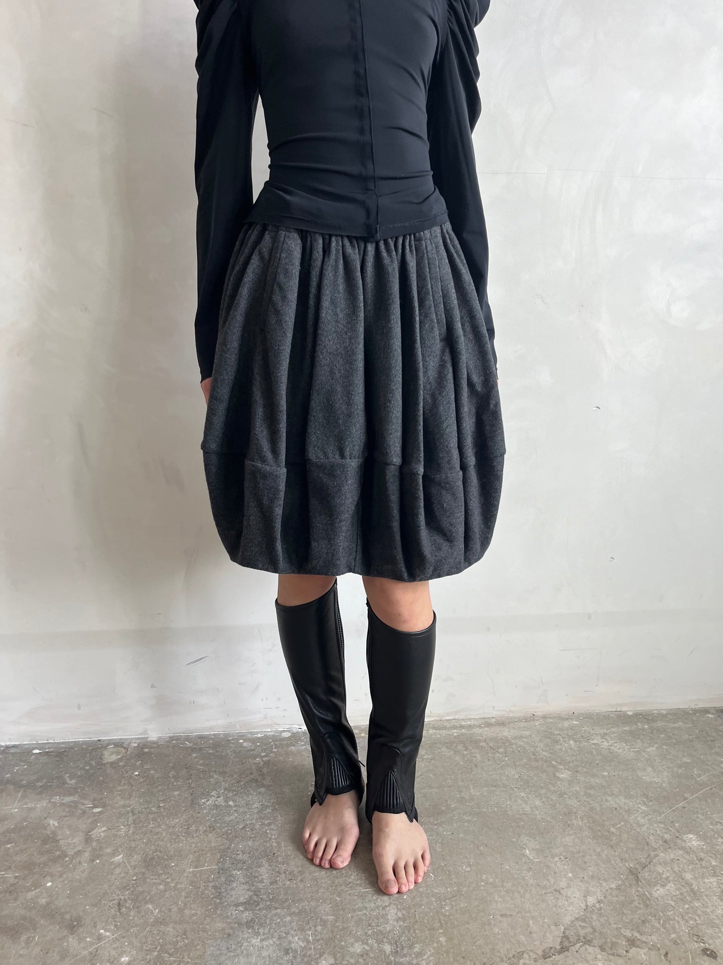 WOOL PUFF BUBBLE SKIRT