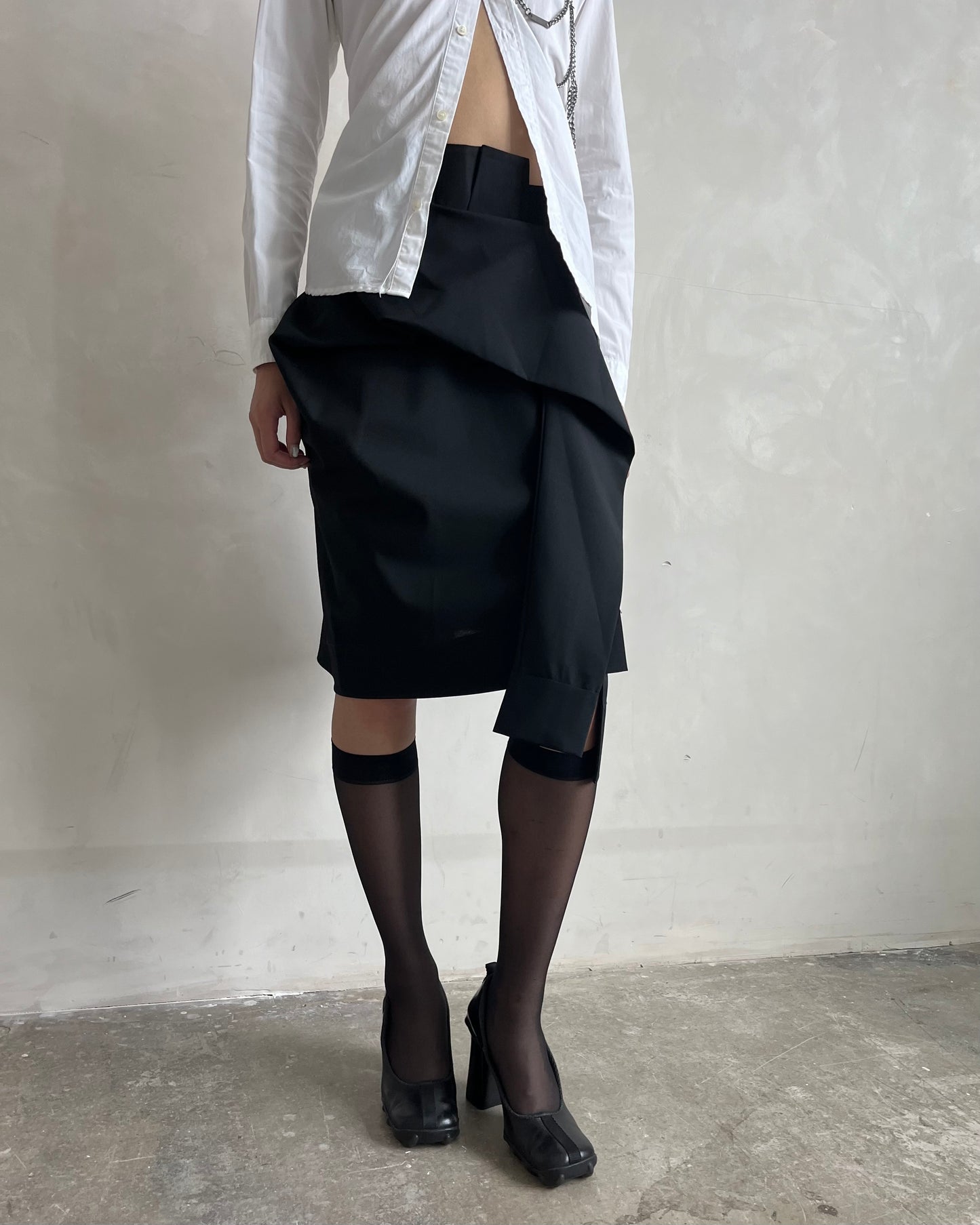 DECONSTRUCTED MIDI SKIRT