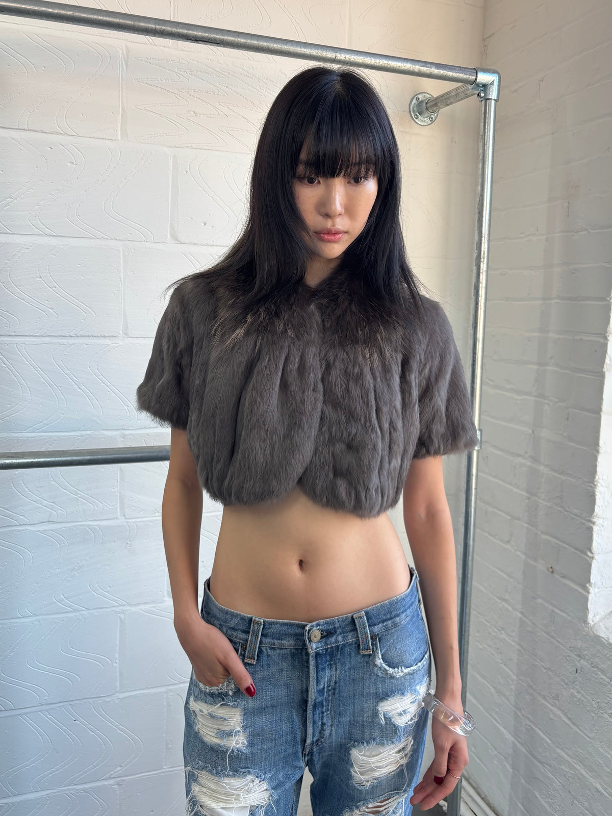 RABBIT FUR BOLERO