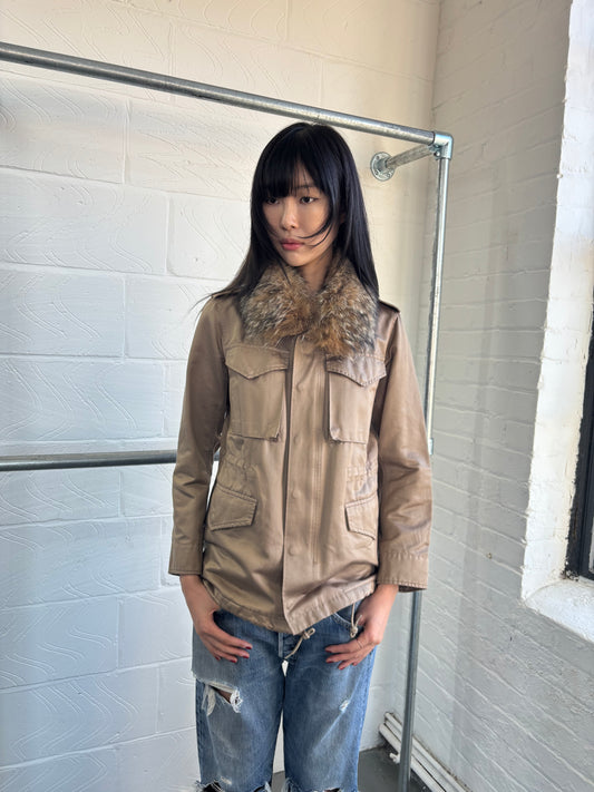 ZUCCA AW 2008 FUR COLLAR UTILITY JACKET