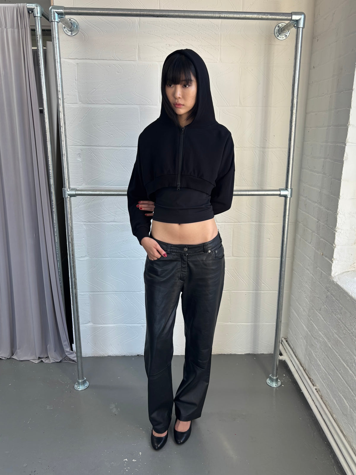 JAPANESE BRAND SUPER CROP HOODIE