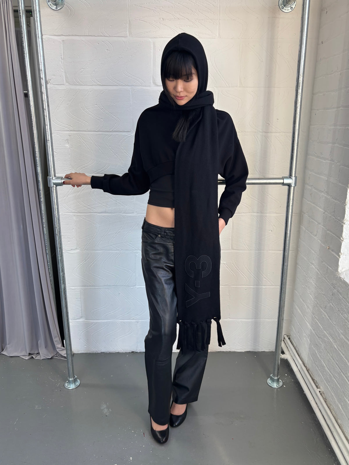 Y3 CIRCA 07 WOOL X LONG SCARF