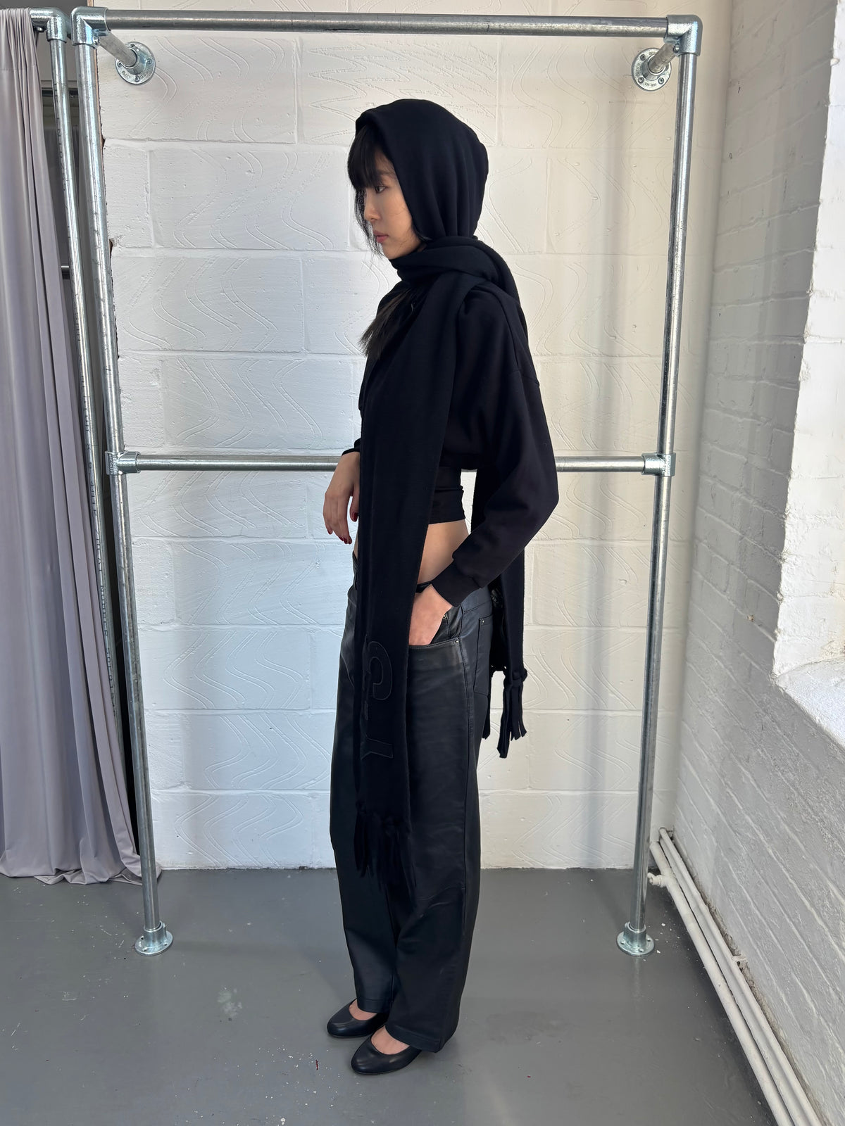Y3 CIRCA 07 WOOL X LONG SCARF