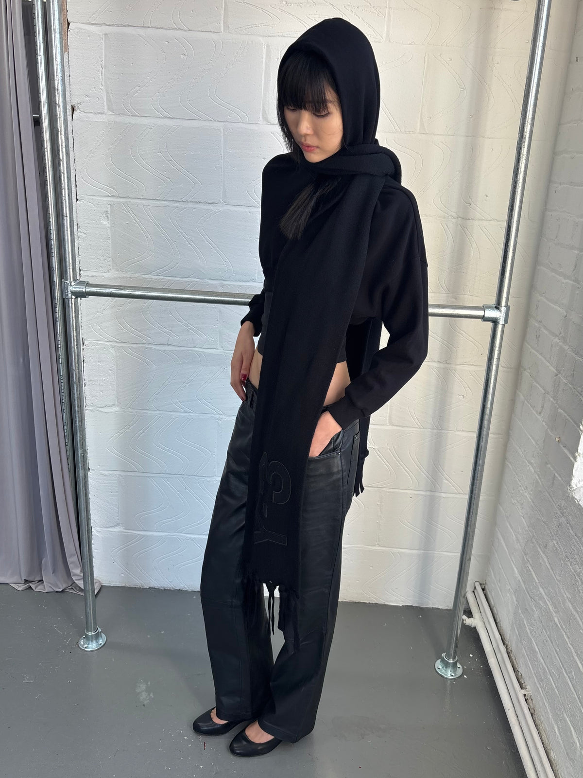 Y3 CIRCA 07 WOOL X LONG SCARF