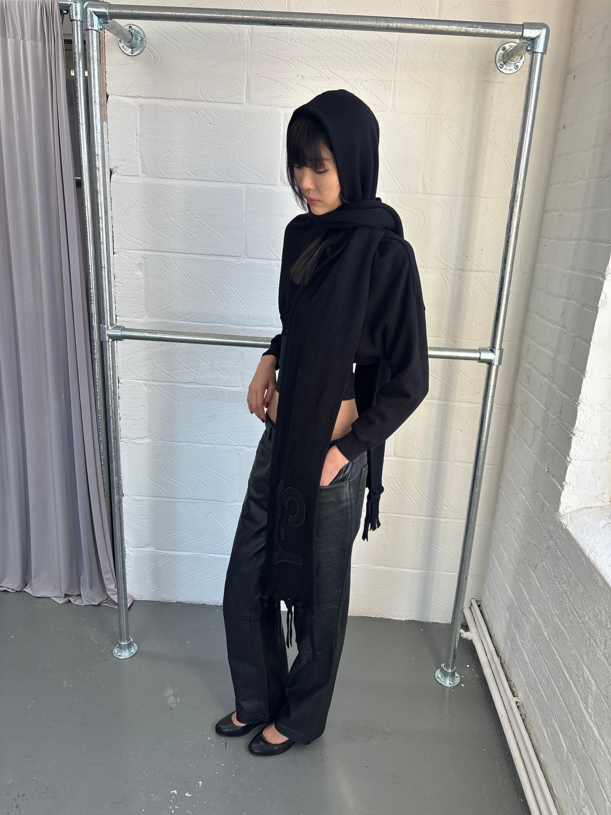 Y3 CIRCA 07 WOOL X LONG SCARF