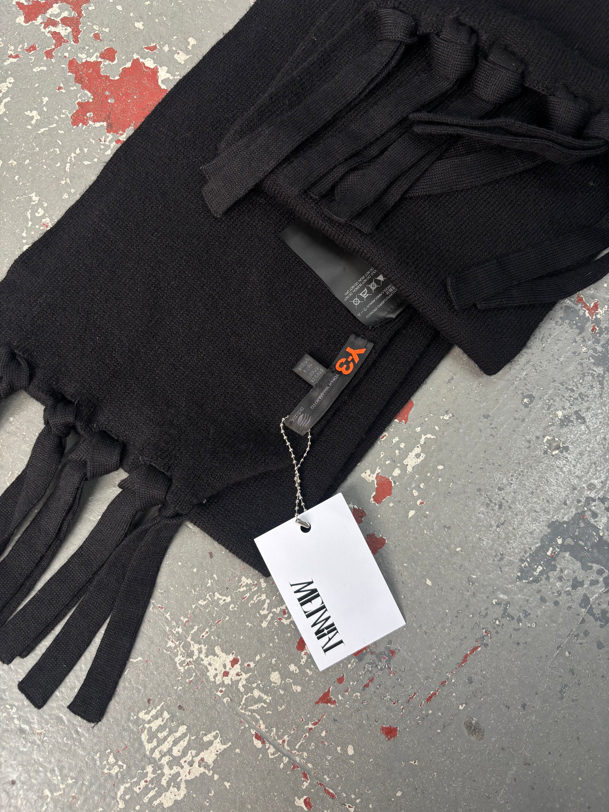 Y3 CIRCA 07 WOOL X LONG SCARF