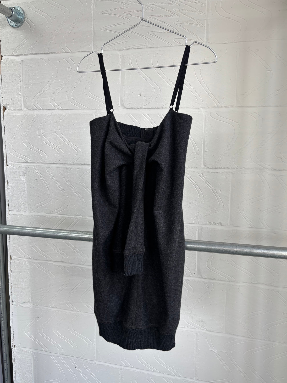D&G WOOL CASHMERE BLEND TIE FRONT DRESS